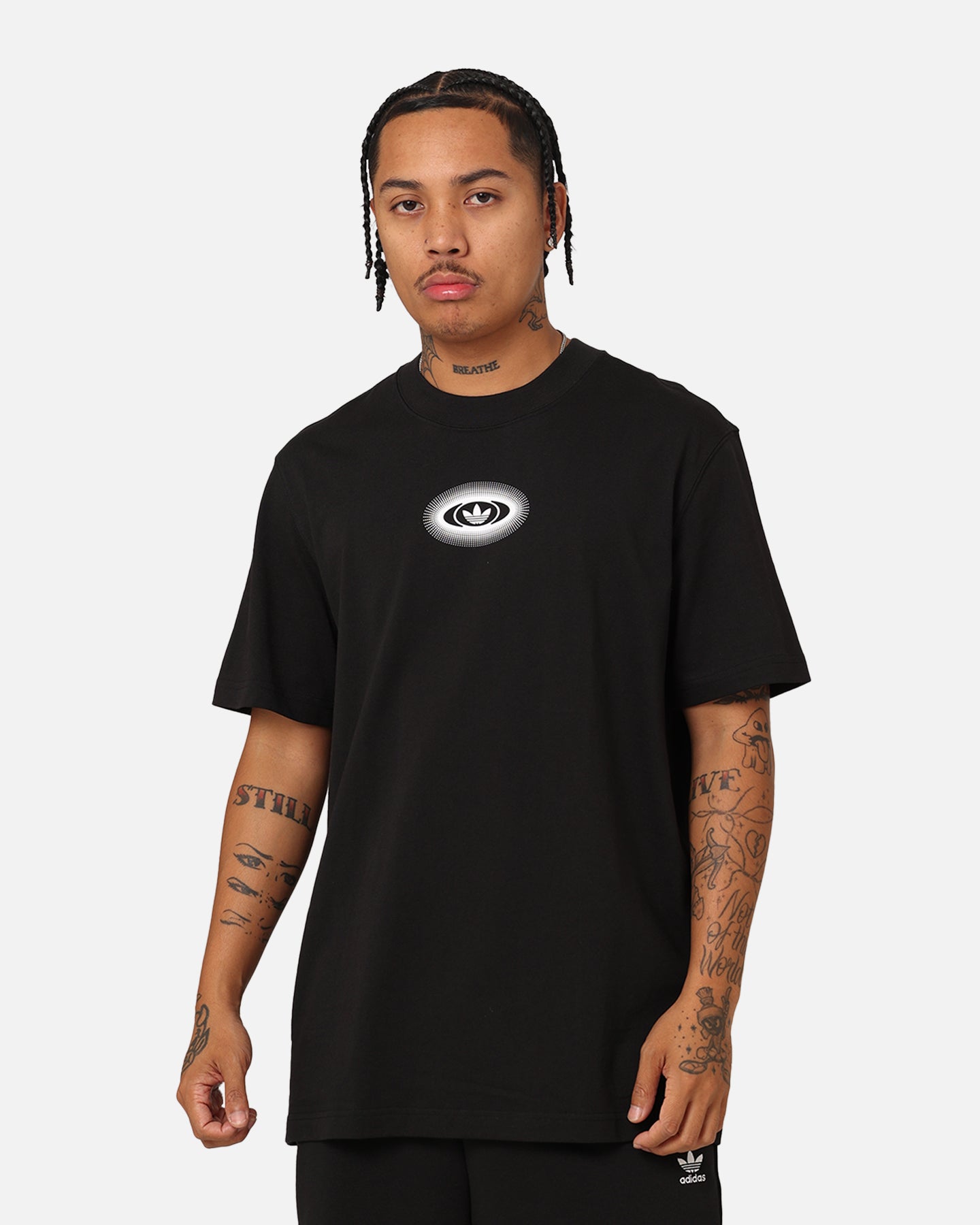 Adidas Rekive Graphic T-Shirt for Men - Black Cotton Short Sleeve Tee - Casual Wear, Street Style & Everyday Outfits