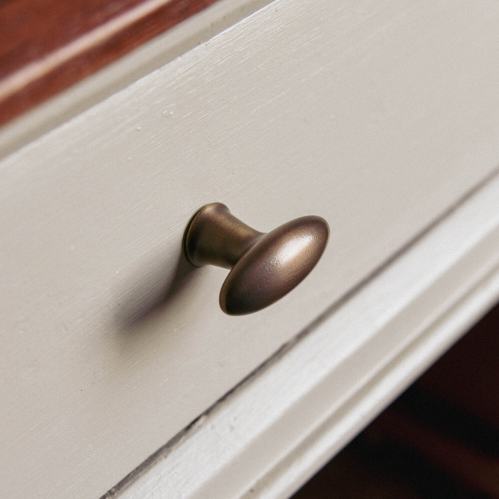 Vintage Distressed Antique Brass Zeppelin Cabinet Knob - Handcrafted Pull Handle for Kitchen Cabinets, Dressers & Furniture Restoration Projects