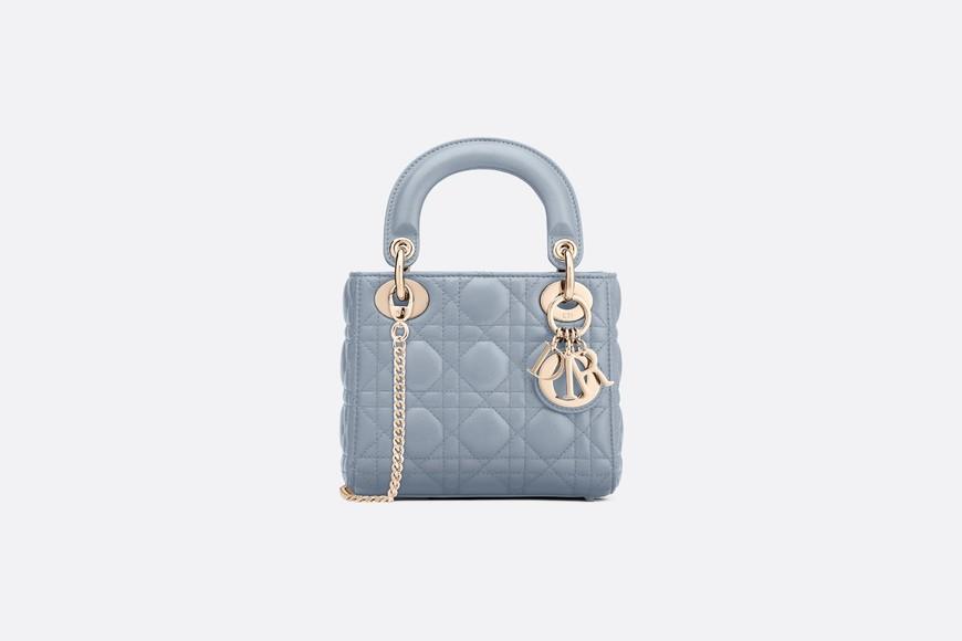 Mini Lady Dior Lambskin Handbag in Blue | Luxury Crossbody Bag for Women | Perfect for Parties, Dates & Special Occasions