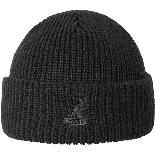 Kangol Cardinal 2-Way Beanie Hat for Men & Women - Soft Winter Knit Skull Cap, Unisex Black Cuffed Beanie for Cold Weather, Outdoor Activities & Streetwear Fashion
