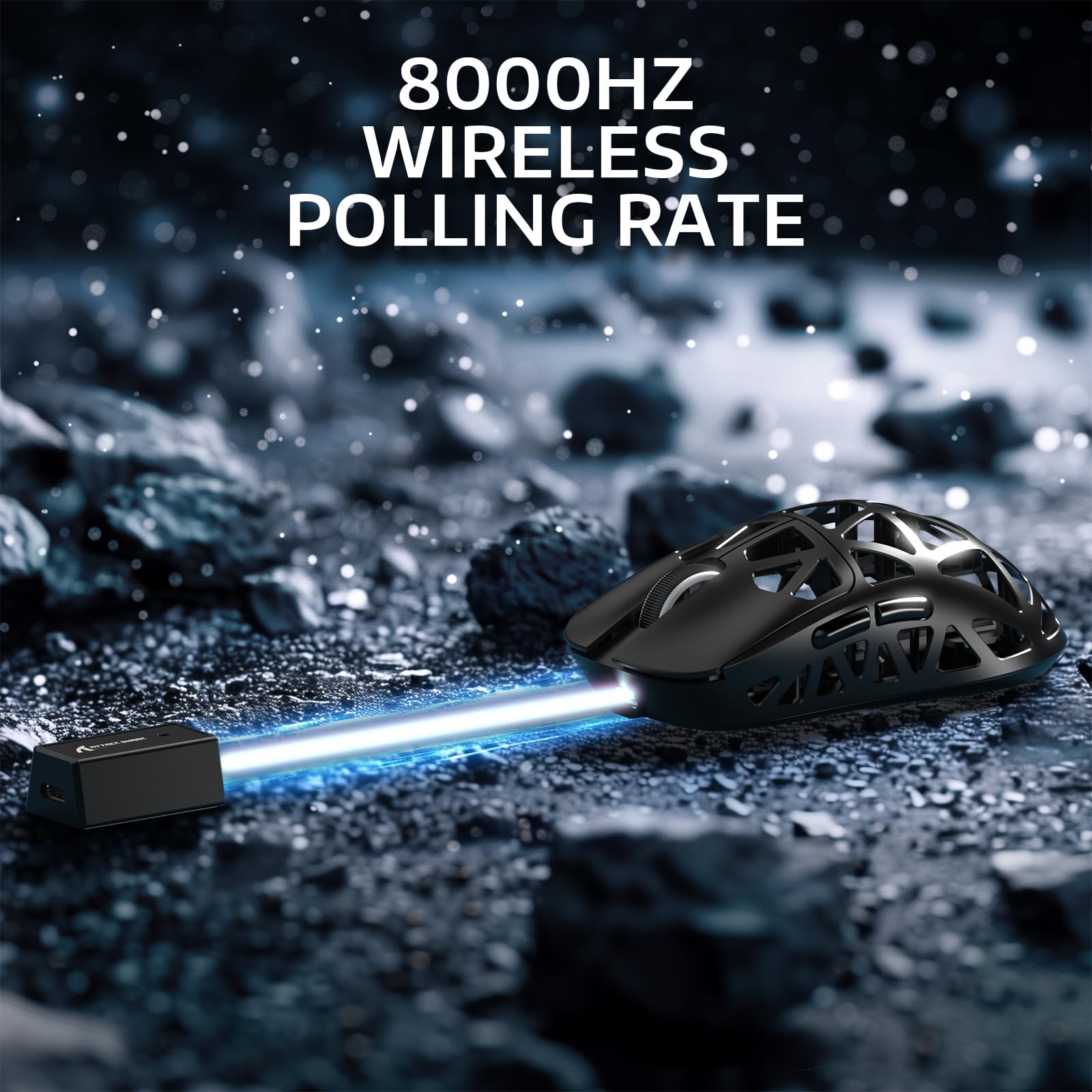 Attack Shark R2PRO 45g Ultra Lightweight Magnesium Alloy Gaming Mouse - PAW3950 Sensor, 42000 DPI, 8000Hz Polling Rate, 2.4G/BT/Wired - Programmable RGB Mouse with Coiled Cable for PC/Mac (Black) - Perfect for FPS, MOBA & Esports Gaming