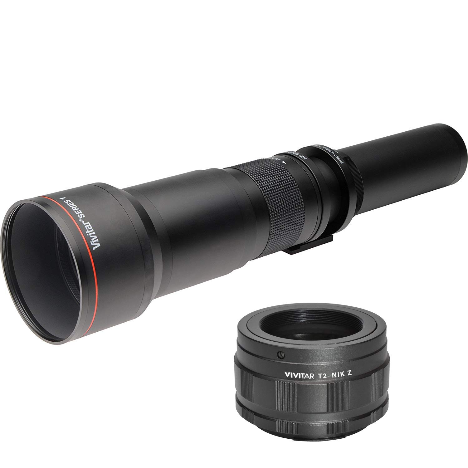 Professional 650mm-1300mm f/8 High-Power Manual Telephoto Lens for Nikon Z5 Z6 Z6II Z7 Z7II Z8 ZF Mirrorless Cameras - Perfect for Wildlife Photography, Sports Events & Long-Distance Shooting