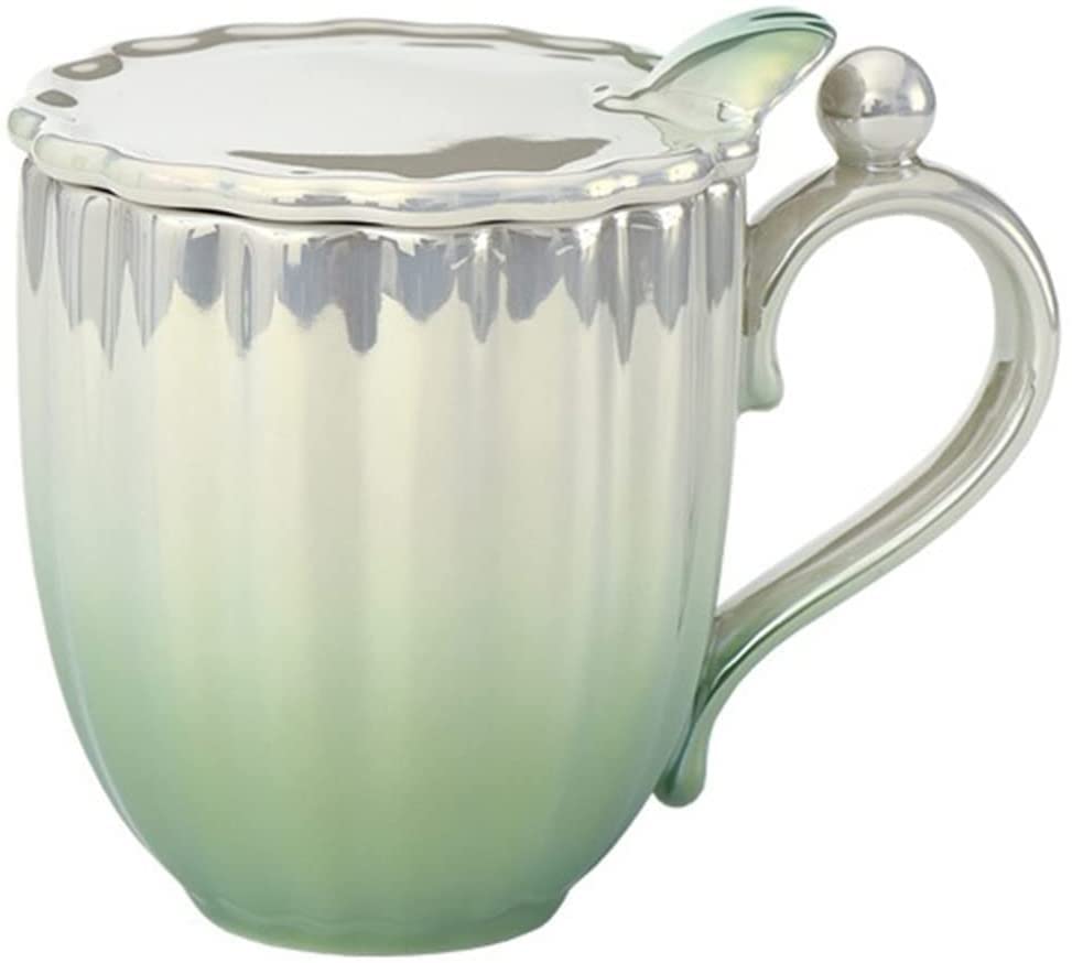 Premium Nordic Light Luxury Coffee Mug - Pearl Shell-Shaped Ceramic Cup with Handle for Latte, Cafe Mocha & Tea | Elegant Breakfast Cup & Couple Gift for Home, Coffee Shops & Office Use