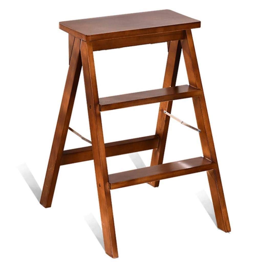 DASHADAO Wooden Step Stool for Home - Foldable Solid Wood Climbing Stool for Kitchen, Living Room, Kids - Creative Indoor Step Ladder for Easy Reach & Storage