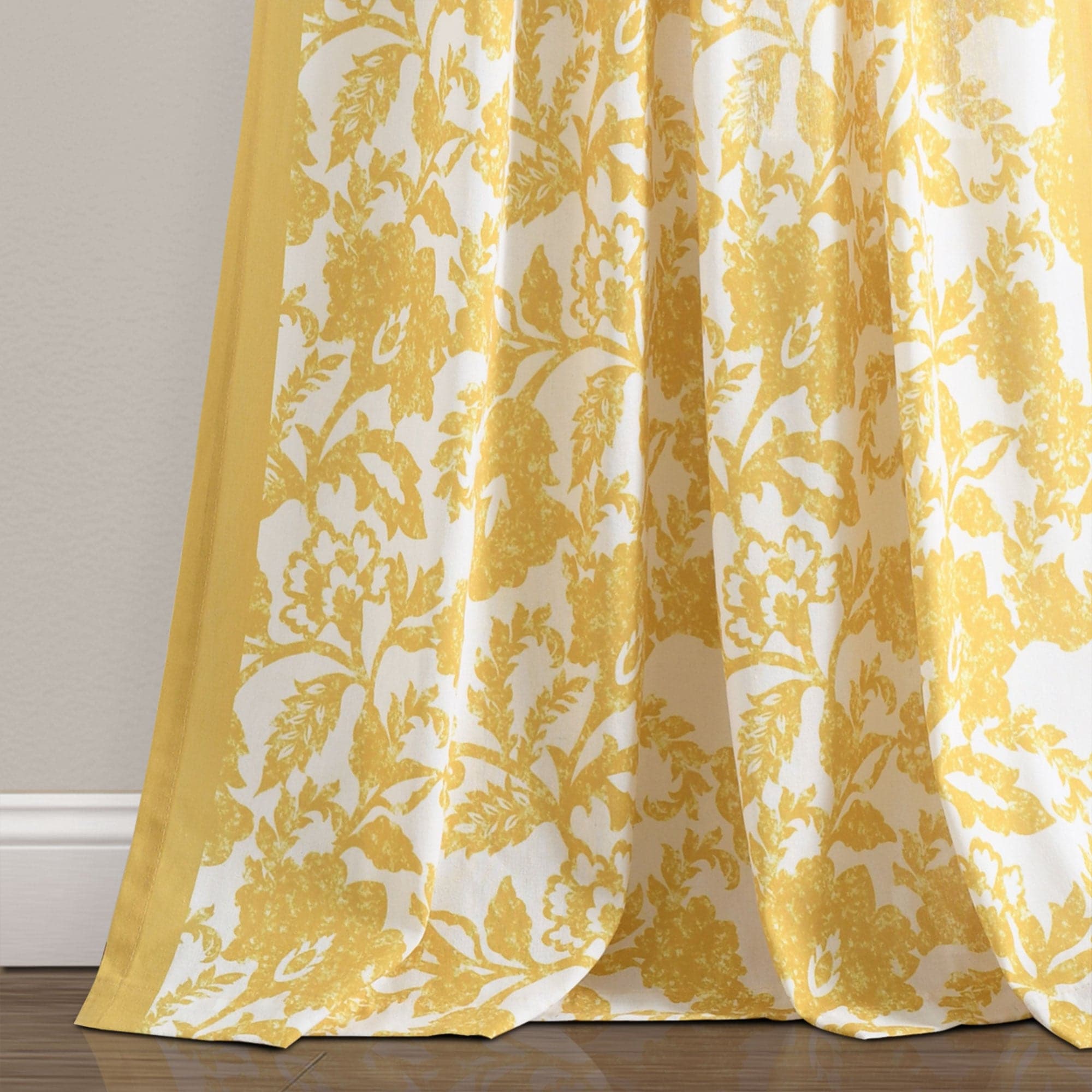 Emma Textured Jacobean Window Curtain Panel - Elegant Home Decor for Living Room, Bedroom & Dining Room - Blackout Thermal Insulated Drapes for Privacy & Light Control