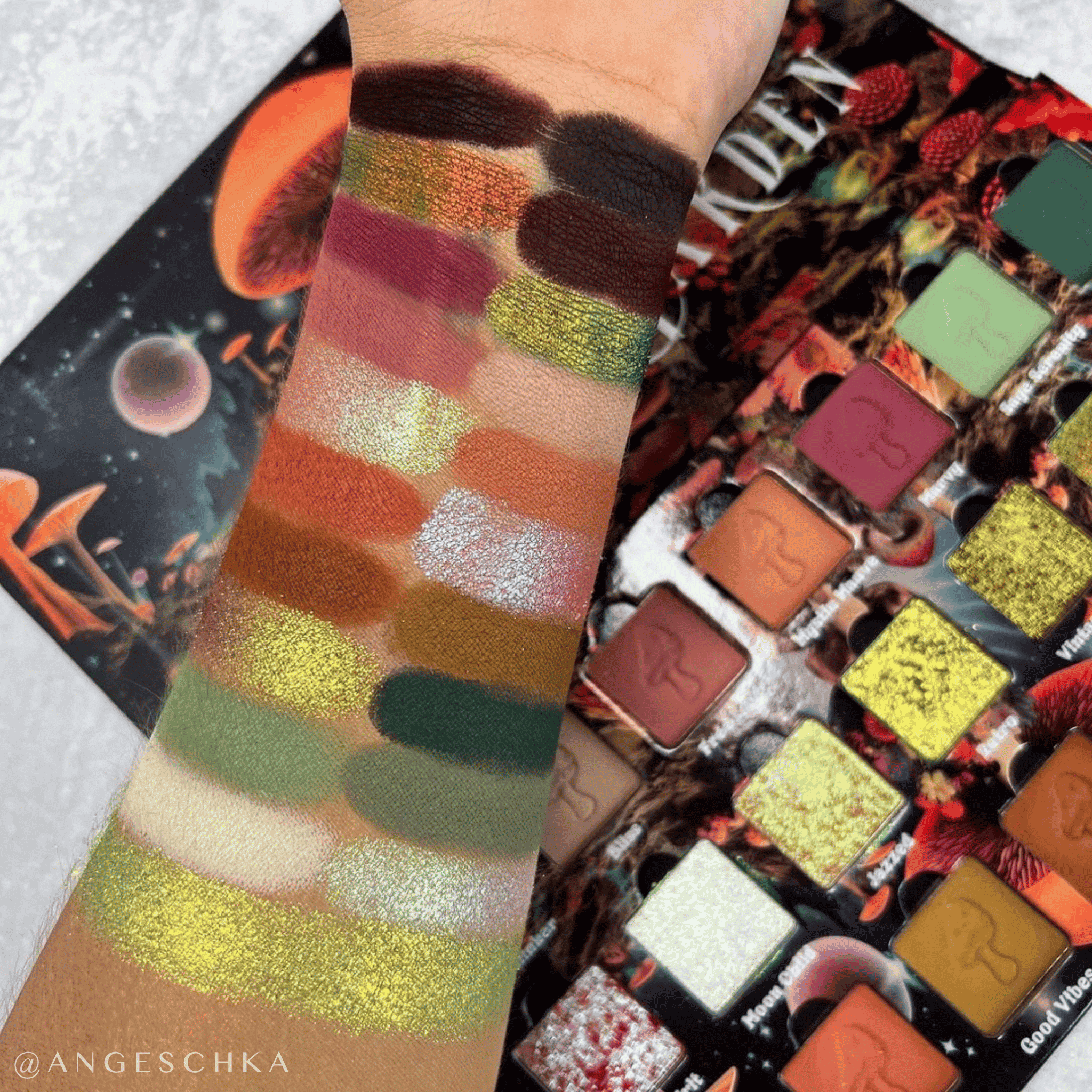 Groovy Garden Eyeshadow Palette - 12 Highly Pigmented Matte & Shimmer Shades for Stunning Eye Looks | Perfect for Daytime, Night Out & Special Occasions
