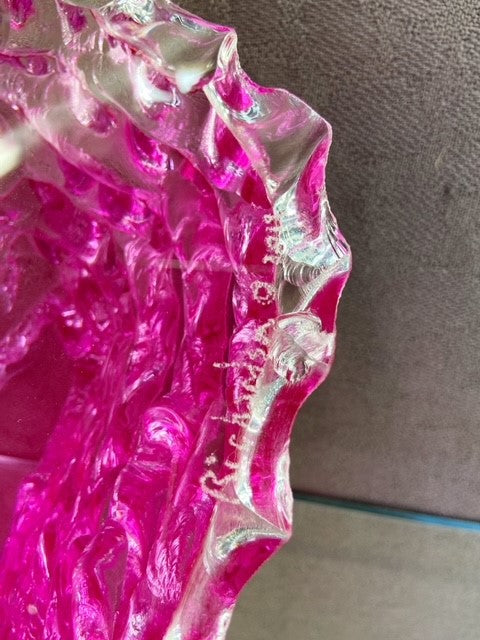 Handcrafted Pink Glass Heart Sculpture - Elegant Home Decor, Wedding Gift & Romantic Anniversary Present