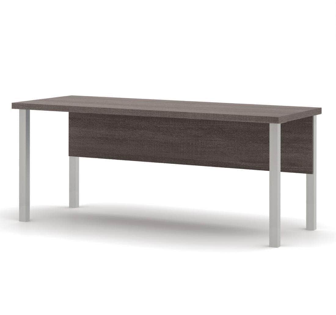 Modern Square Metal Leg Table Desk - Pro Linea Home Office Furniture in 2 Colors | Study Desk, Workstation for Small Spaces & Dorm Rooms