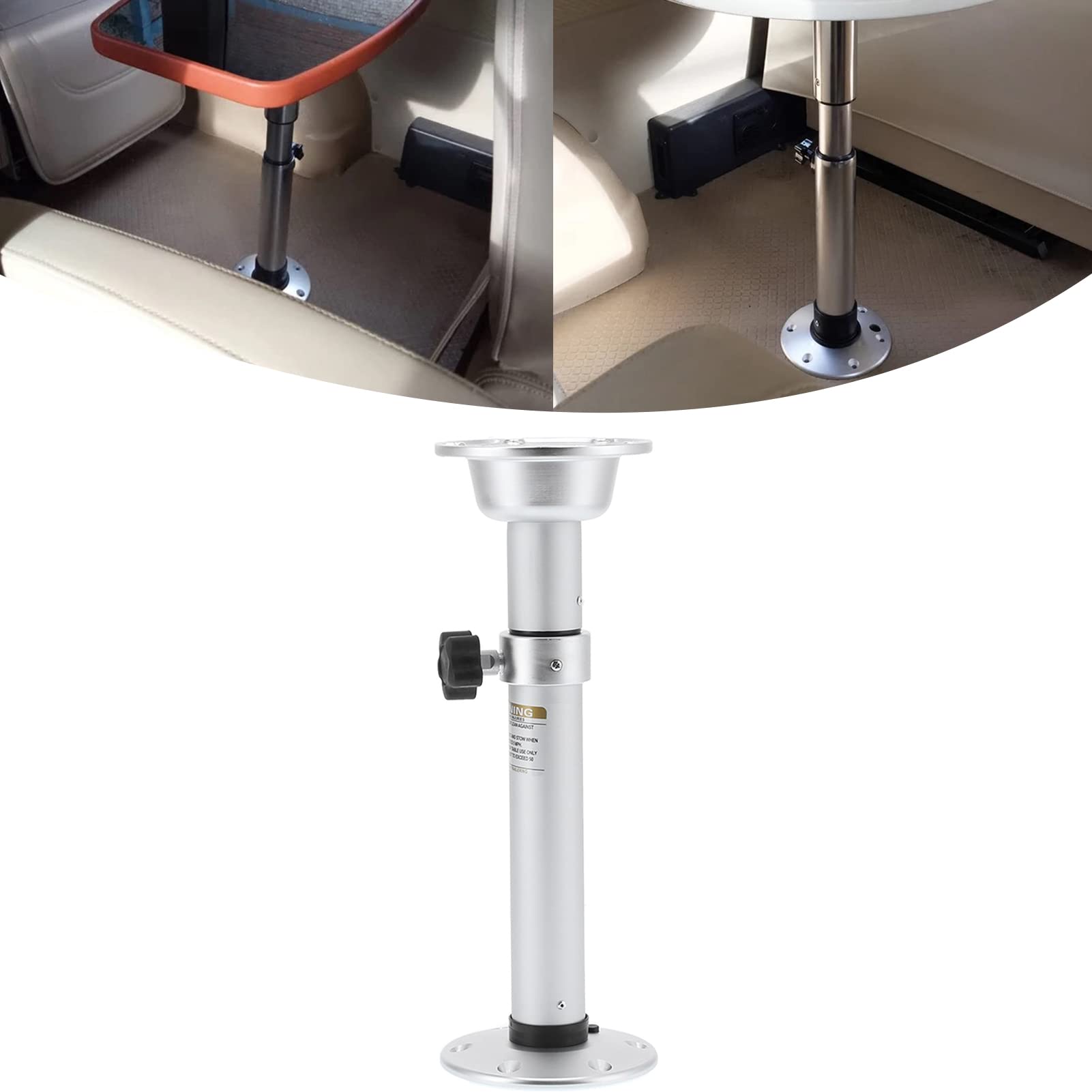Gaeirt RV Removable Table Leg - 19.3 to 31.8 Inch Adjustable Aluminum Marine Table Pedestal Stand Base for Boats, Yachts & Motorhomes | Perfect for Outdoor Dining, Camping & RV Living