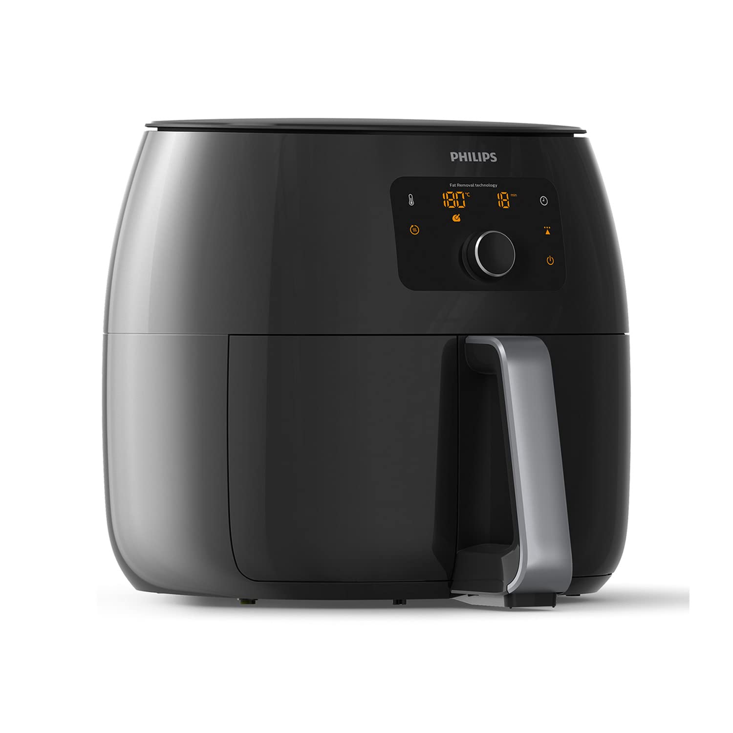 **Philips Premium XXL Air Fryer with Fat Removal Technology, 7qt (3lb) Capacity, Black (HD9650/96) – Includes Baking Pan & Silicone Muffin Cups – Perfect for Family Meals, Healthy Cooking & Quick Snacks**