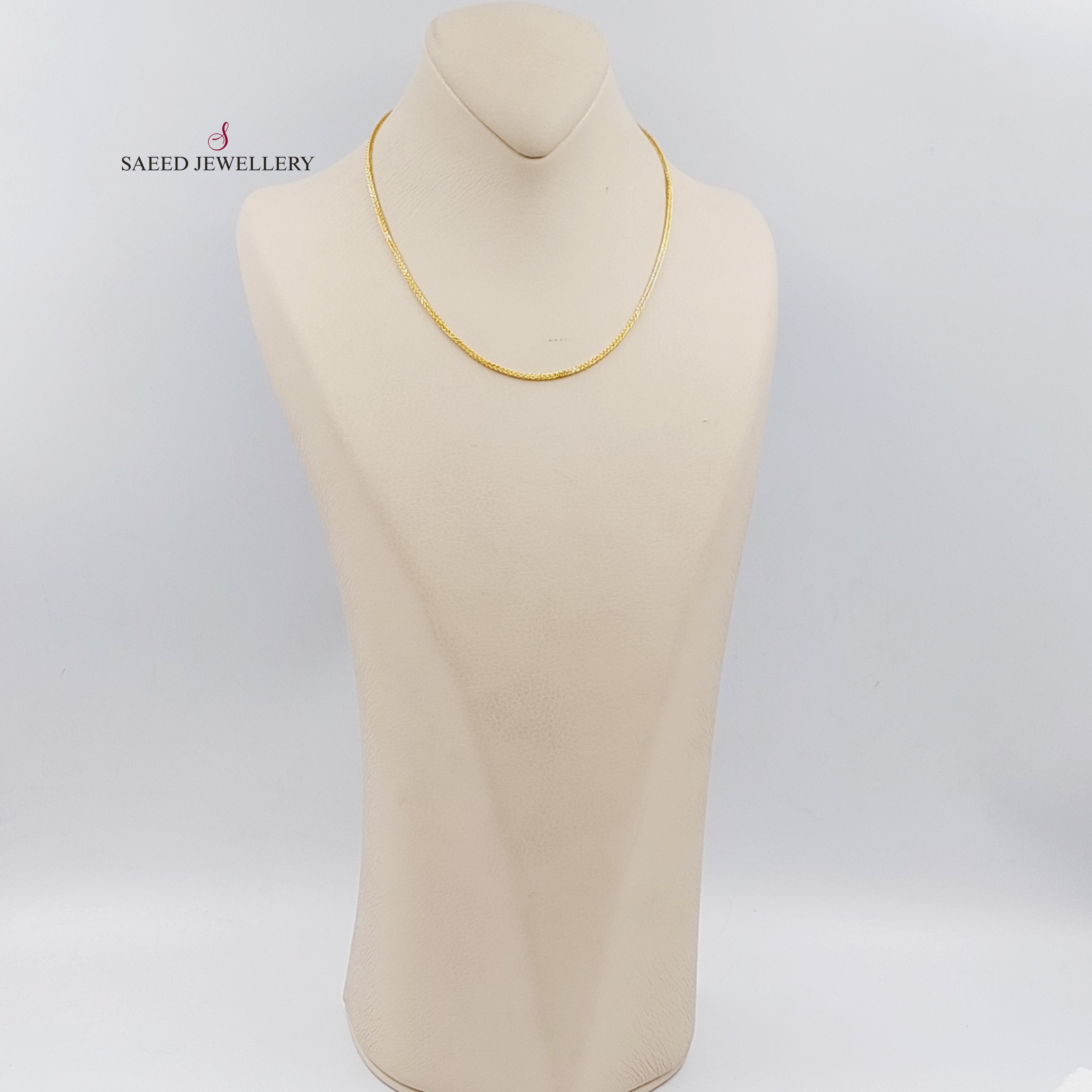 40cm Thin Franco Chain Necklace for Women - Dainty Gold Plated Layering Chain - Perfect for Everyday Wear, Gift Giving & Special Occasions