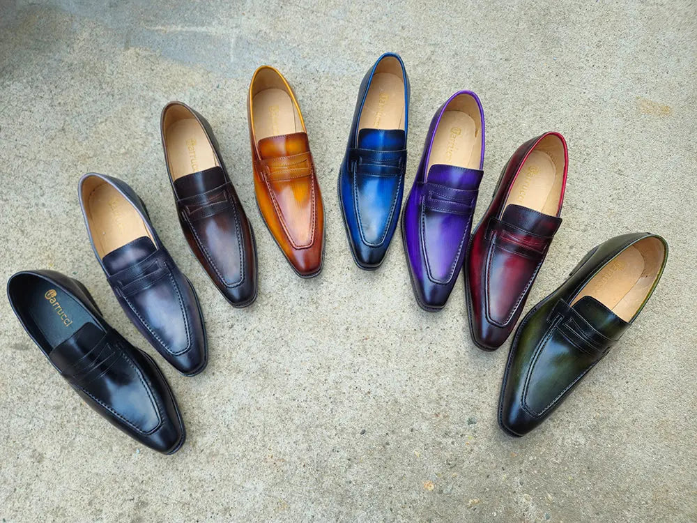 Premium Genuine Leather Penny Loafers for Men - Slip-On Comfort & Classic Style - Perfect for Business, Casual & Formal Occasions