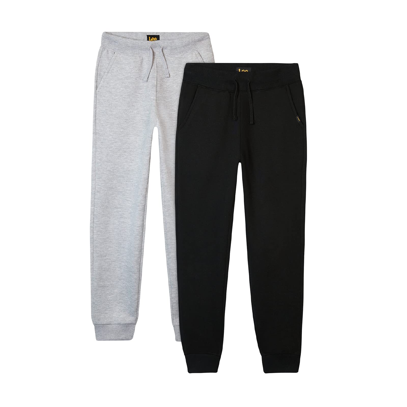 Lee Boys' Fleece Jogger Pants 2-Pack - Soft Cozy Active Sweatpants with Pockets for Kids Ages 4-7 | Perfect for Playtime, School & Lounge Wear
