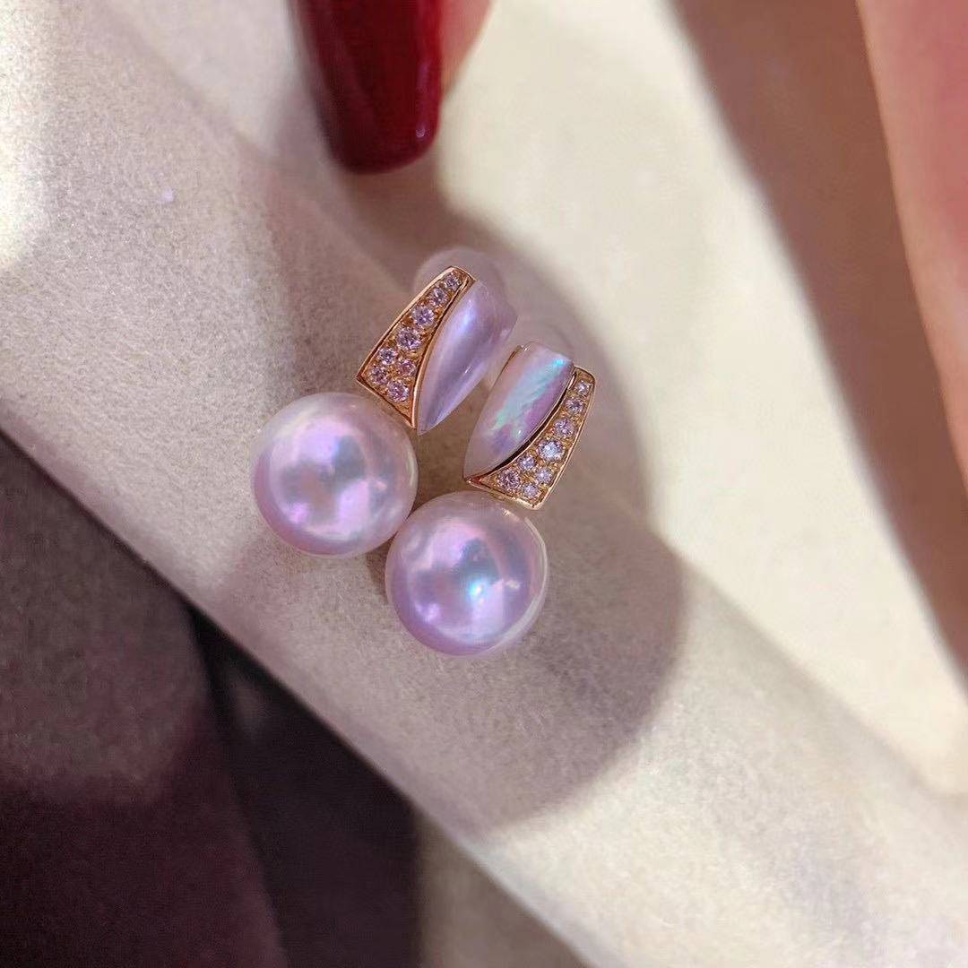 18K Solid Gold Freshwater Pearl Earrings for Women - Classic Stud Earrings with AAA Quality Pearls - Perfect for Weddings, Parties & Everyday Elegance (KE00043)