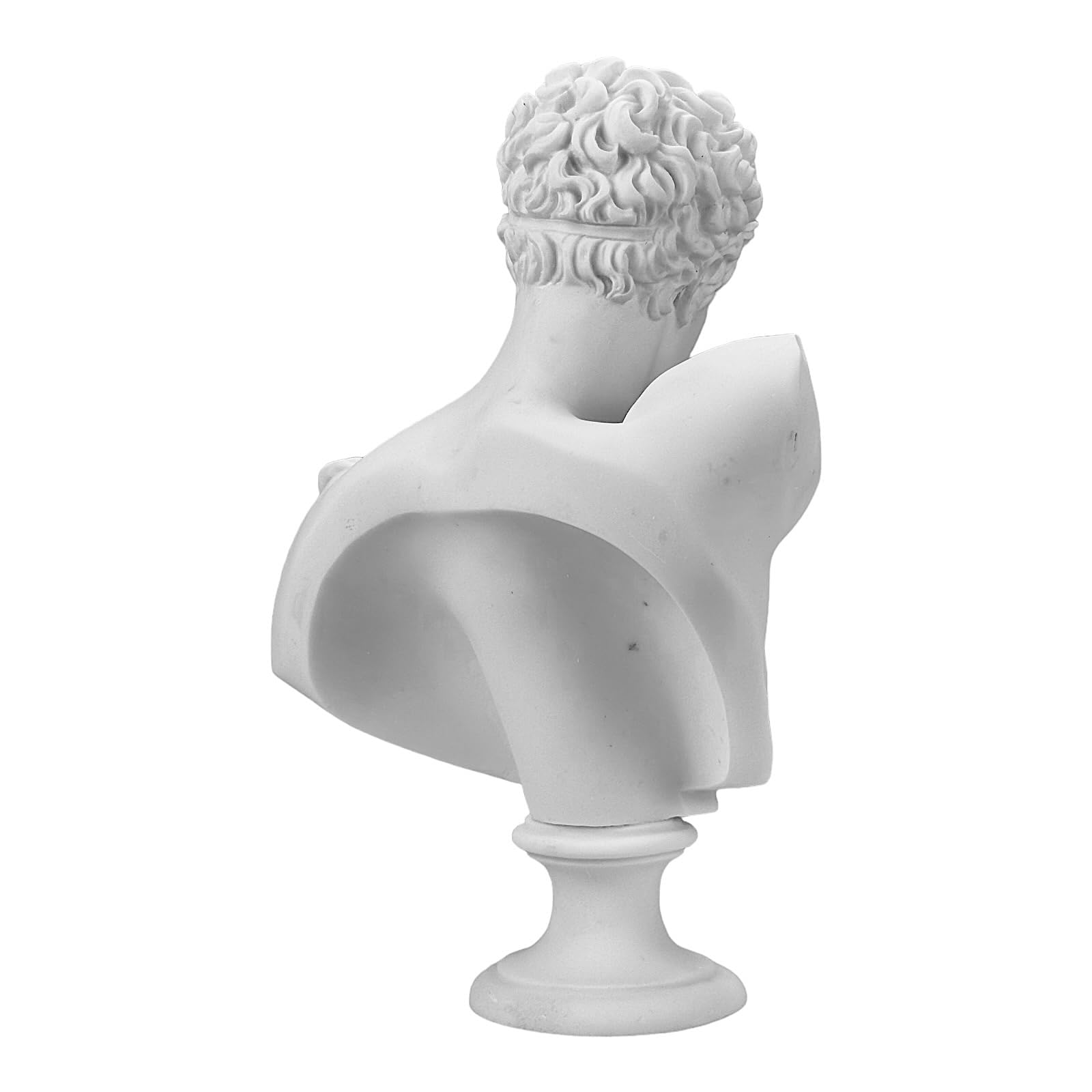 Hermes Bust Head - Greek God Statue Sculpture, Cast Marble Museum Replica - Perfect for Home Decor, Office Display & Greek Mythology Collections