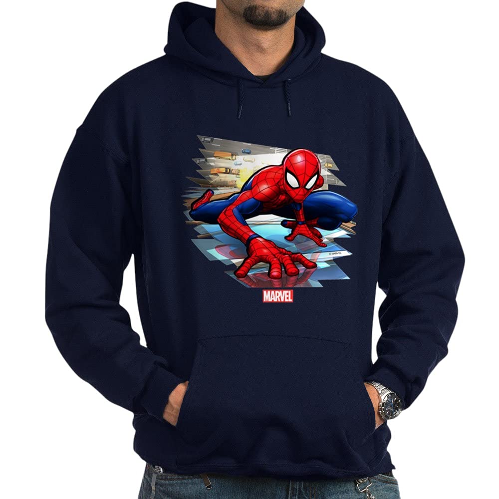 Spider-Man Hooded Sweatshirt - Dark Marvel Superhero Pullover for Men & Women | Perfect for Cosplay, Halloween & Casual Wear