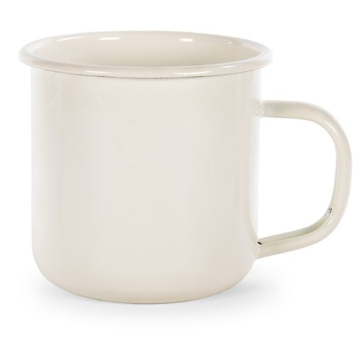 Premium Glampware Solid Cream 12 oz Coffee Mugs, Set of 4 - Durable Ceramic Cups for Hot & Cold Beverages, Perfect for Home, Office, Camping and Outdoor Use