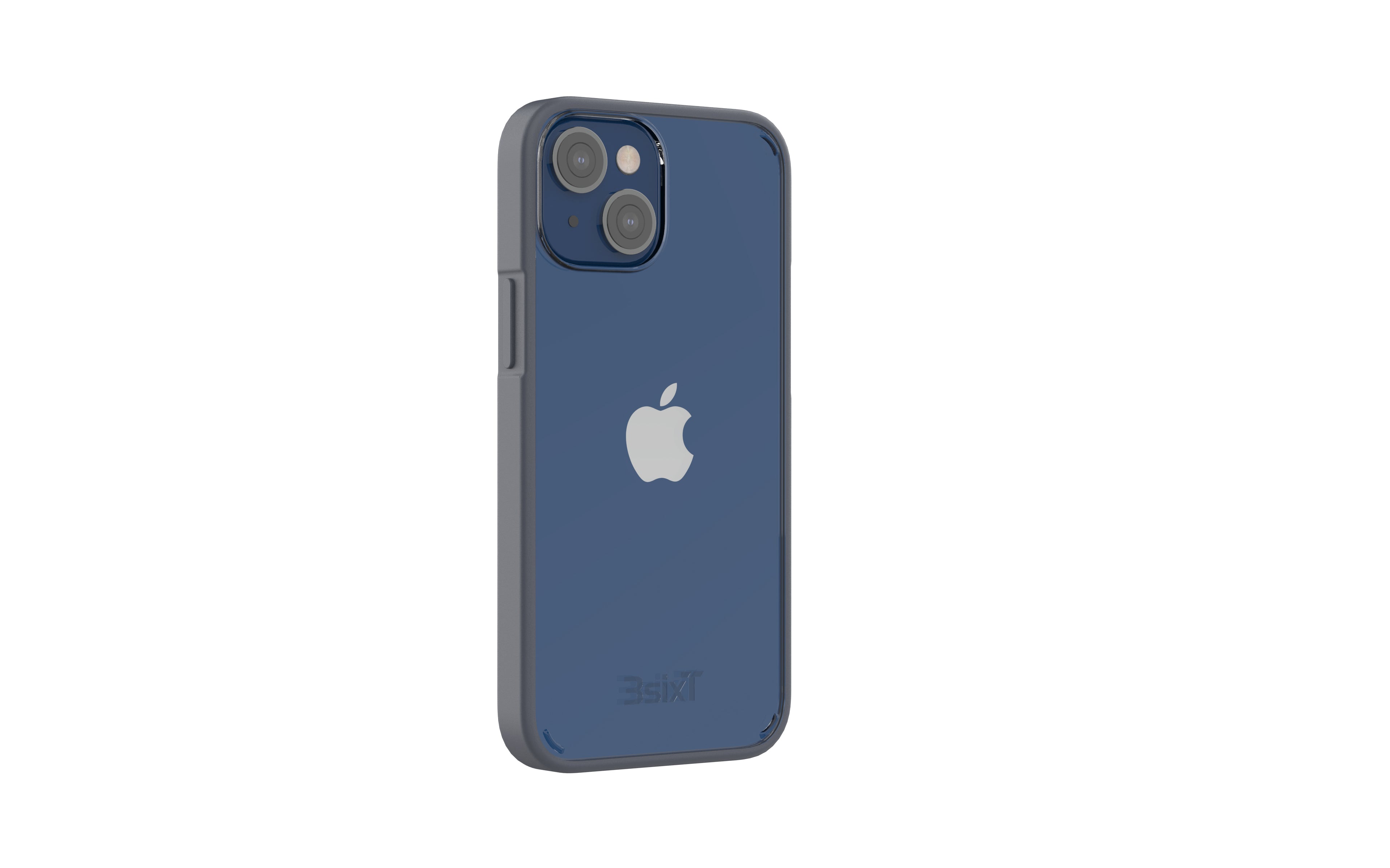 3sixT BioFlex iPhone 13 mini Shockproof Bumper Case - Clear/Grey Protective Cover | Slim Fit, Military-Grade Drop Protection | Perfect for Outdoor Activities, Travel & Daily Use