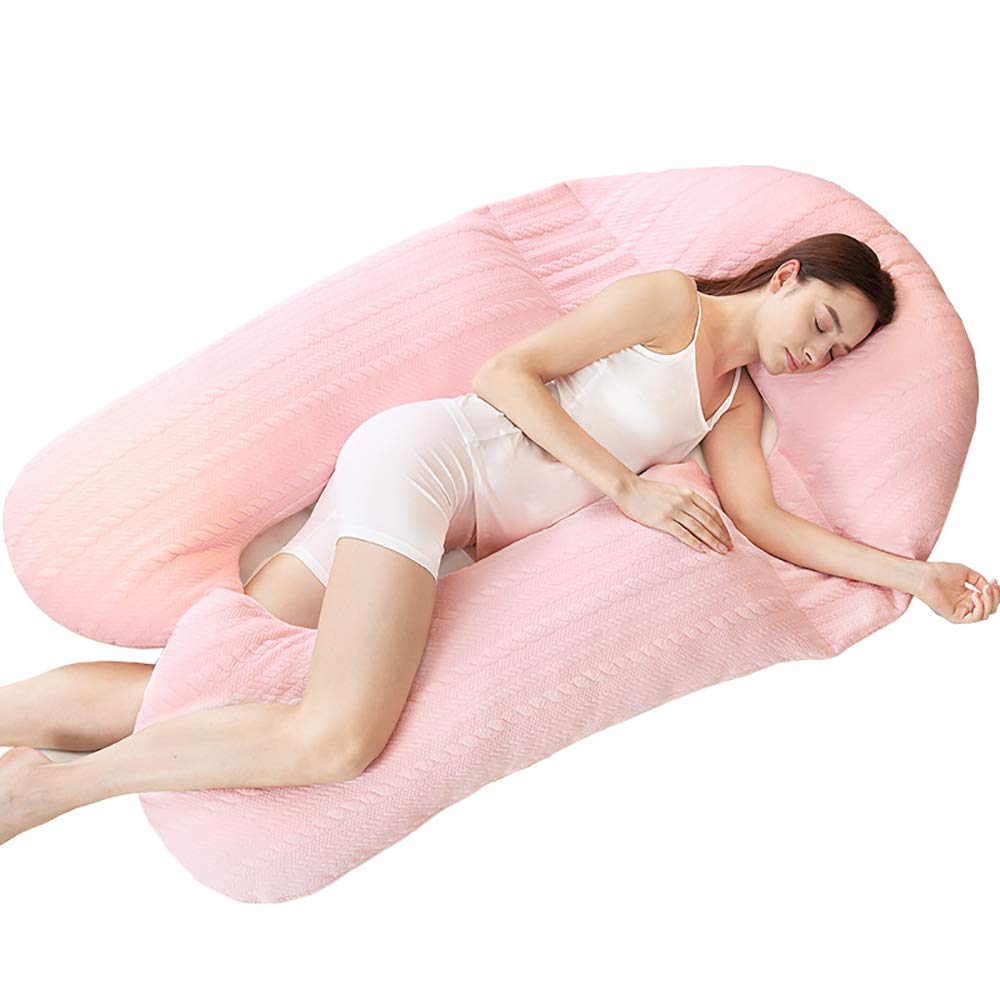 MIIAOPAI Pregnancy Pillow for Maternity Support - Nursing Pillow for Breastfeeding & Side Sleeping - Comfortable Body Pillow for Pregnant Women (Perfect for Back Pain Relief & Postpartum Recovery)