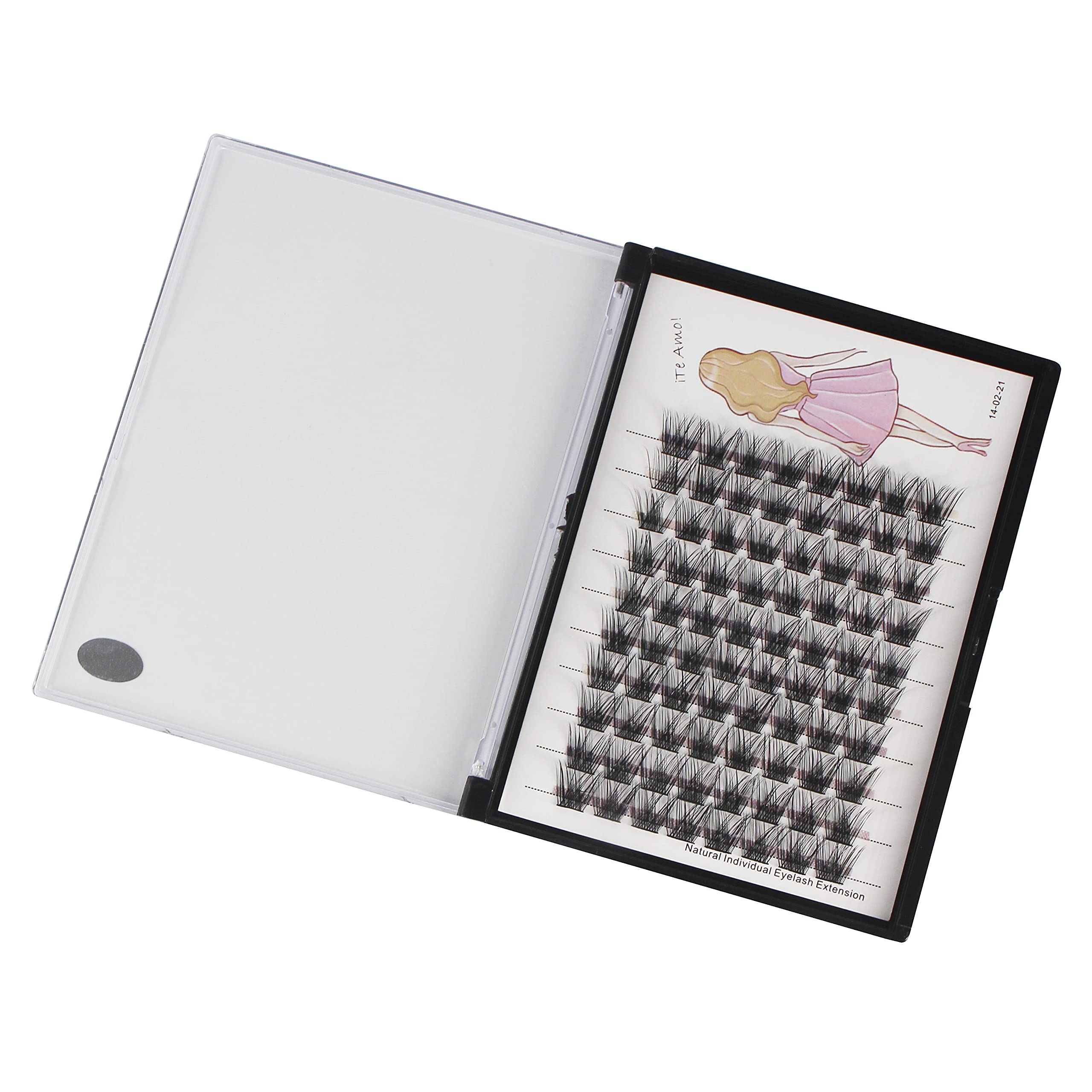 8-16mm MIX D Curl Mink Cluster Eyelash Extensions - Natural 3D Russian Volume Faux Lashes for Individual Lash Makeup | Perfect for Bridal, Party & Daily Wear