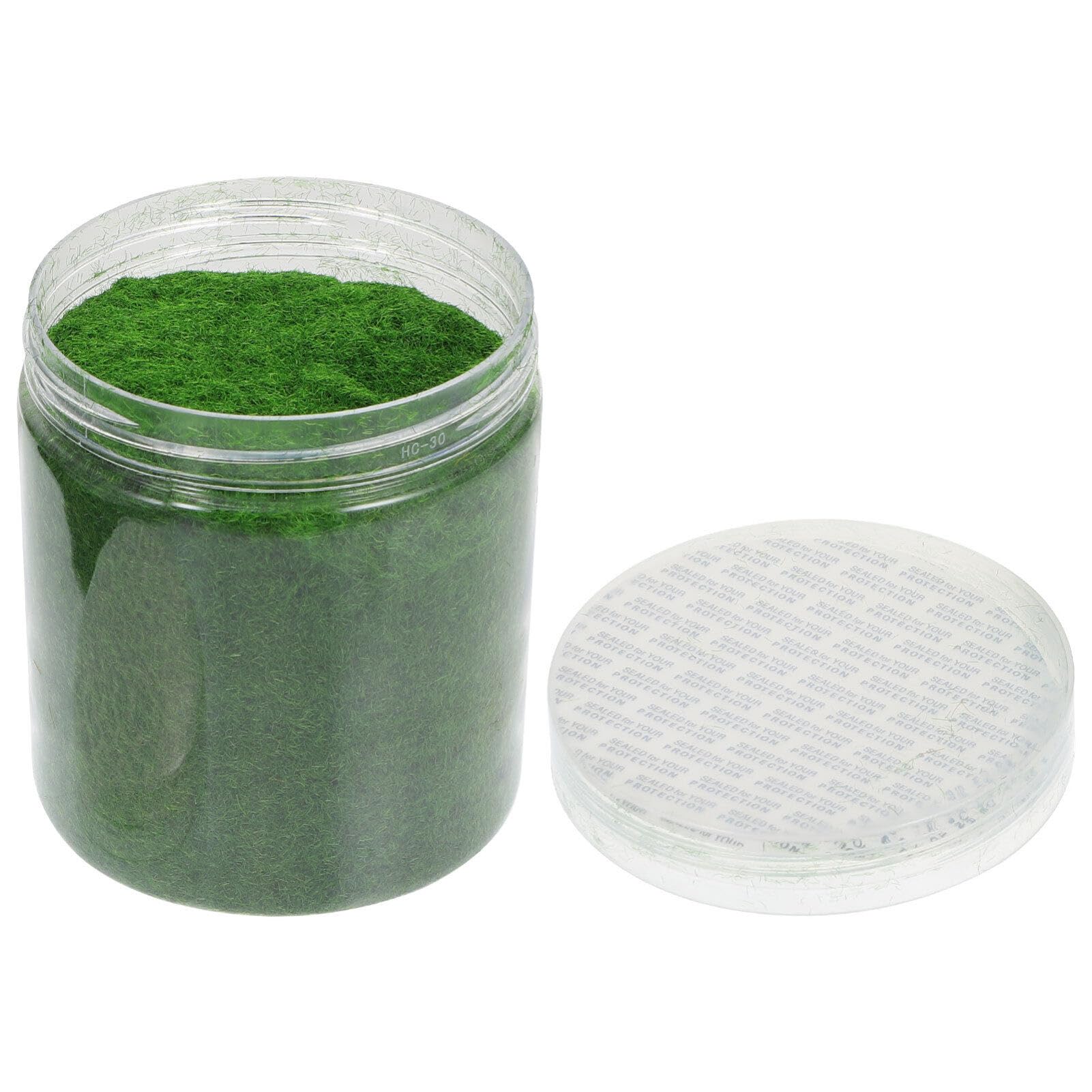 FAVOMOTO DIY Realistic Moss Lawn Powder - Green Cashmere Powder for Model Grass & Landscape Building - Nylon Static Electricity for Train Terrain - Perfect for Miniature Scenery, Diorama, and Model Railroad Projects