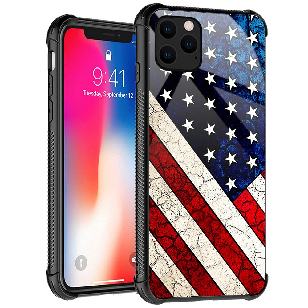 Vintage American Flag iPhone 13 Pro Case - Patriotic Retro Design Protective Cover for Men & Women | Perfect for Daily Use, Travel & Outdoor Activities