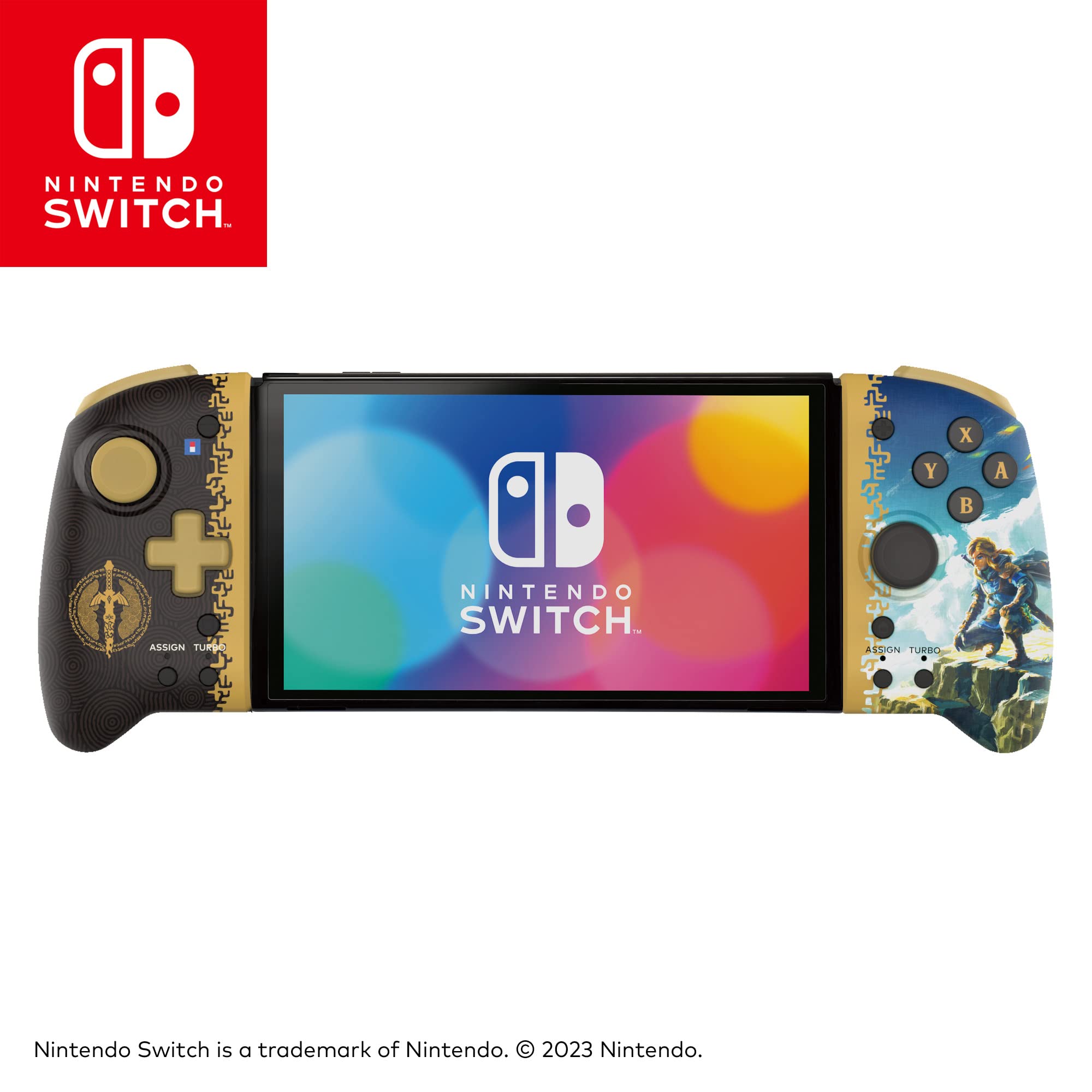 HORI Nintendo Switch Split Pad Pro (The Legend of Zelda™: Tears of the Kingdom Edition) - Officially Licensed Joy-Con Controller for Nintendo Switch & OLED Model - Ergonomic Grip for Comfortable Gaming - Perfect for Long Play Sessions and Competitive Gaming