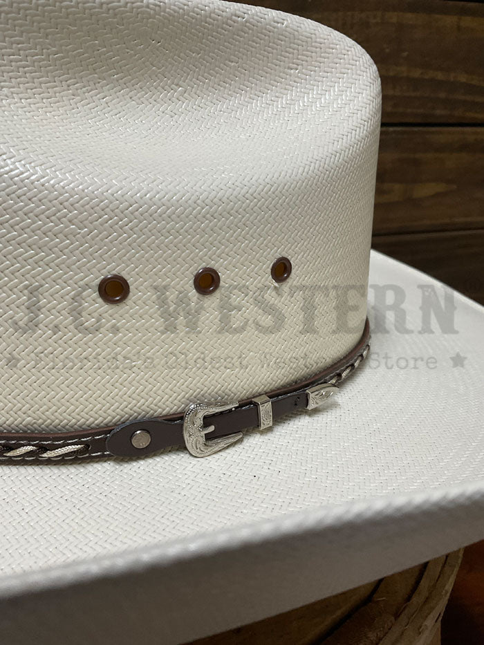 Larry Mahan LMH11218 AUSTIN 10X Cowboy Straw Hat Ivory - Western Style Sun Protection for Outdoor Ranchers & Country Music Fans