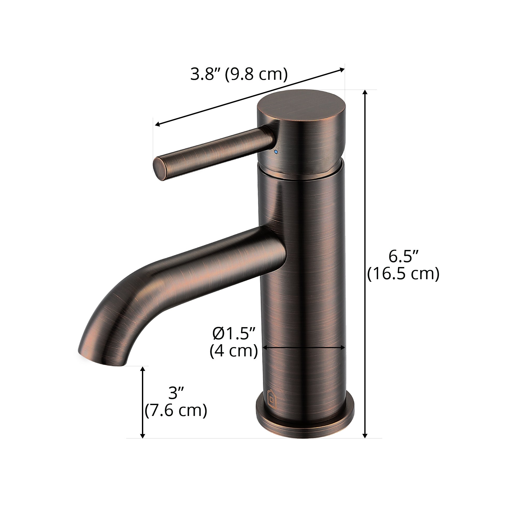Ancona Valencia Single Handle Oil Rubbed Bronze Bathroom Faucet - Perfect for Modern Vanities and Small Space Bathrooms