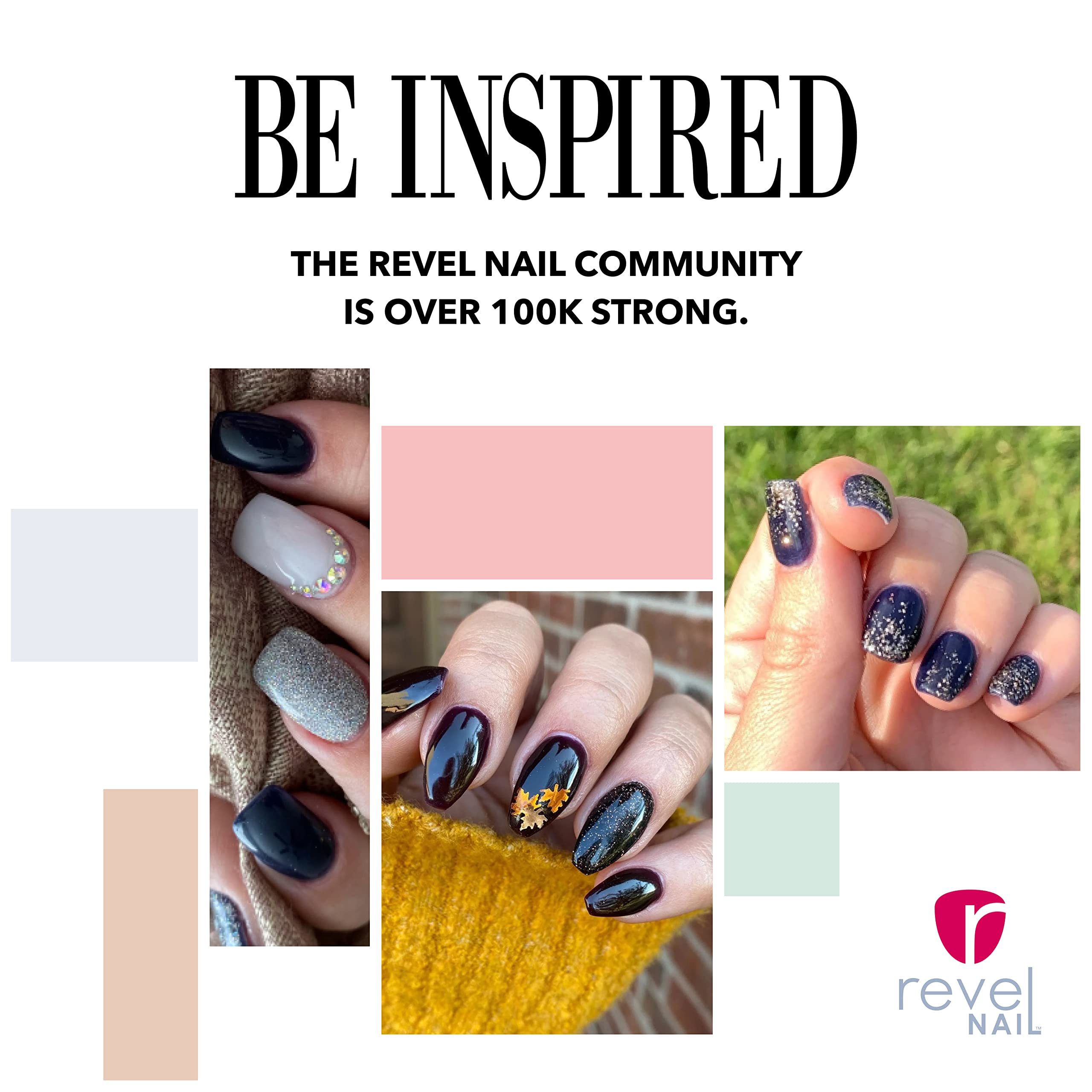 Revel Nail Dip Powder - Glitter Nail Polish Kit with Vitamin E & Calcium, Chip-Resistant DIY Manicure Set (4-Pack) for Salon-Quality Nails at Home, Perfect for Parties, Weddings & Special Occasions