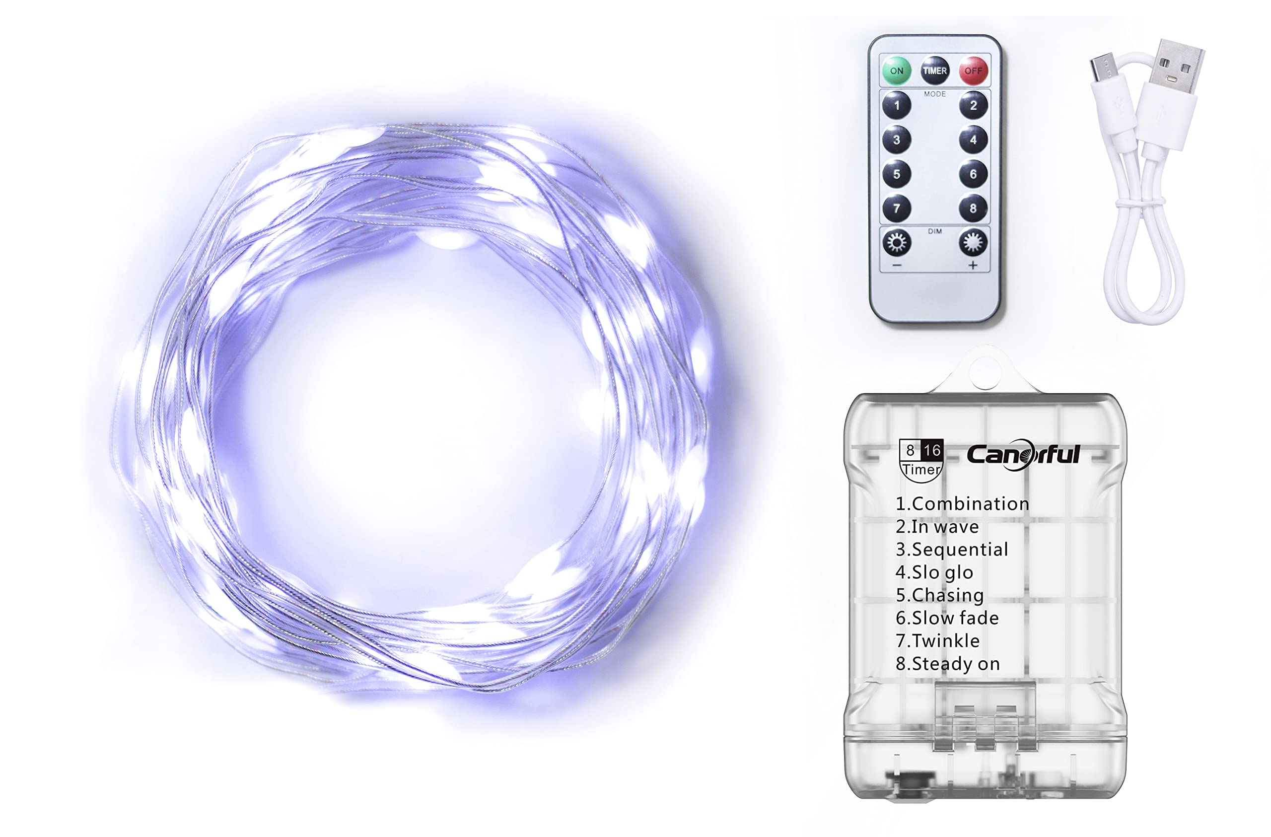 2 Pack 20FT LED Twinkle Fairy Lights with 8 Modes & Remote Control - Battery Operated or USB Powered Waterproof String Lights for Wedding, Christmas, Party, Bedroom, Garden - Perfect for Indoor & Outdoor Decor, Holiday Lighting, Romantic Ambiance
