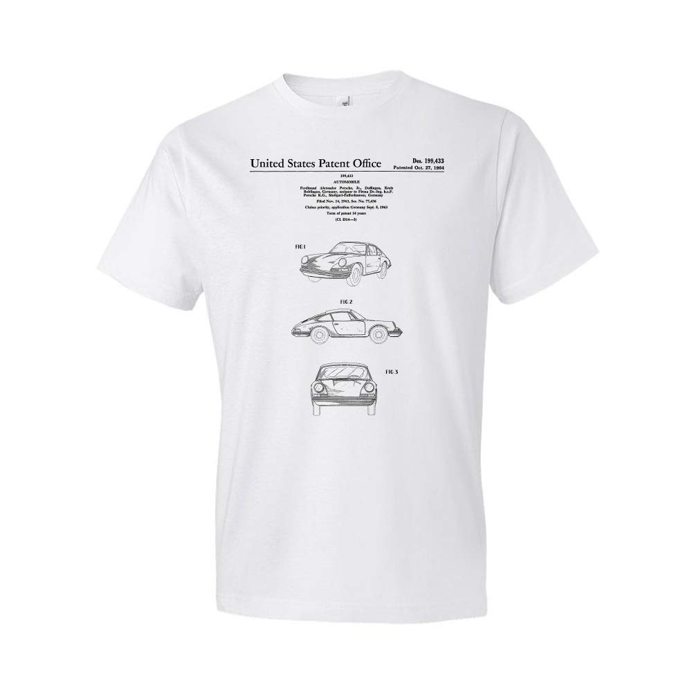 Patent Earth 911 Sports Car T-Shirt - Premium Gift for Car Lovers & Enthusiasts - Cool Porsche 911 Design Tee - Perfect for Car Shows, Racing Events & Casual Wear