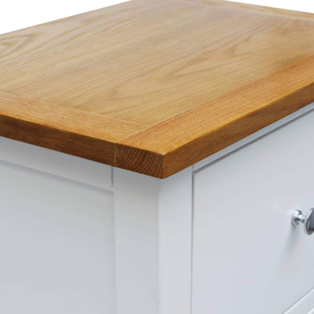 CHARMMA Solid Oak Wood Nightstand Set of 2 - 14.2