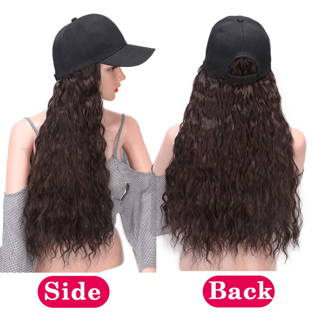 Long Water Wave Synthetic Hair Extensions with Adjustable Cap for Women & Girls - Light Brown | Perfect for Cosplay, Costume Parties & Everyday Styling