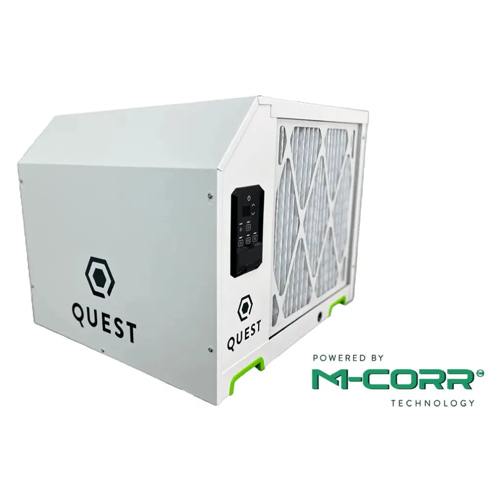 Quest Next Gen 225 Dehumidifier - 225 Pints/Day Capacity for Large Basements, Home & Commercial Use | Energy Efficient Moisture Control for Damp Areas