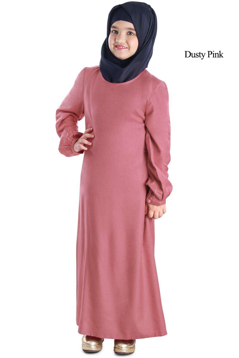 Masarrah Rayon Kids Abaya Dress - Islamic Prayer Dress for Girls - Perfect for Eid, Mosque, and Special Occasions