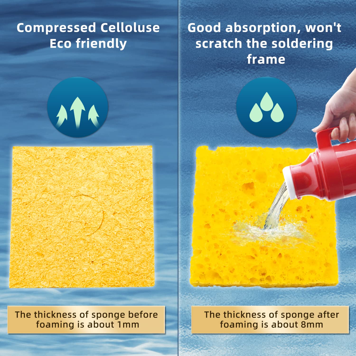 30PCS High-Temperature Soldering Sponge, 2.36