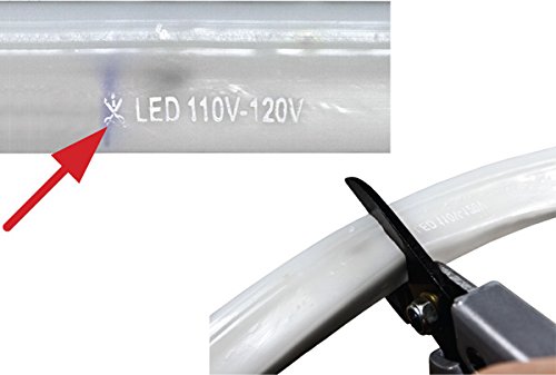 ETL Certified 120V LED Neon Flexible Light Strip - 50ft Warm White Waterproof Rope Lights with Accessories - Perfect for Indoor & Outdoor Decoration, Home, Party, Bar, and Signage Lighting