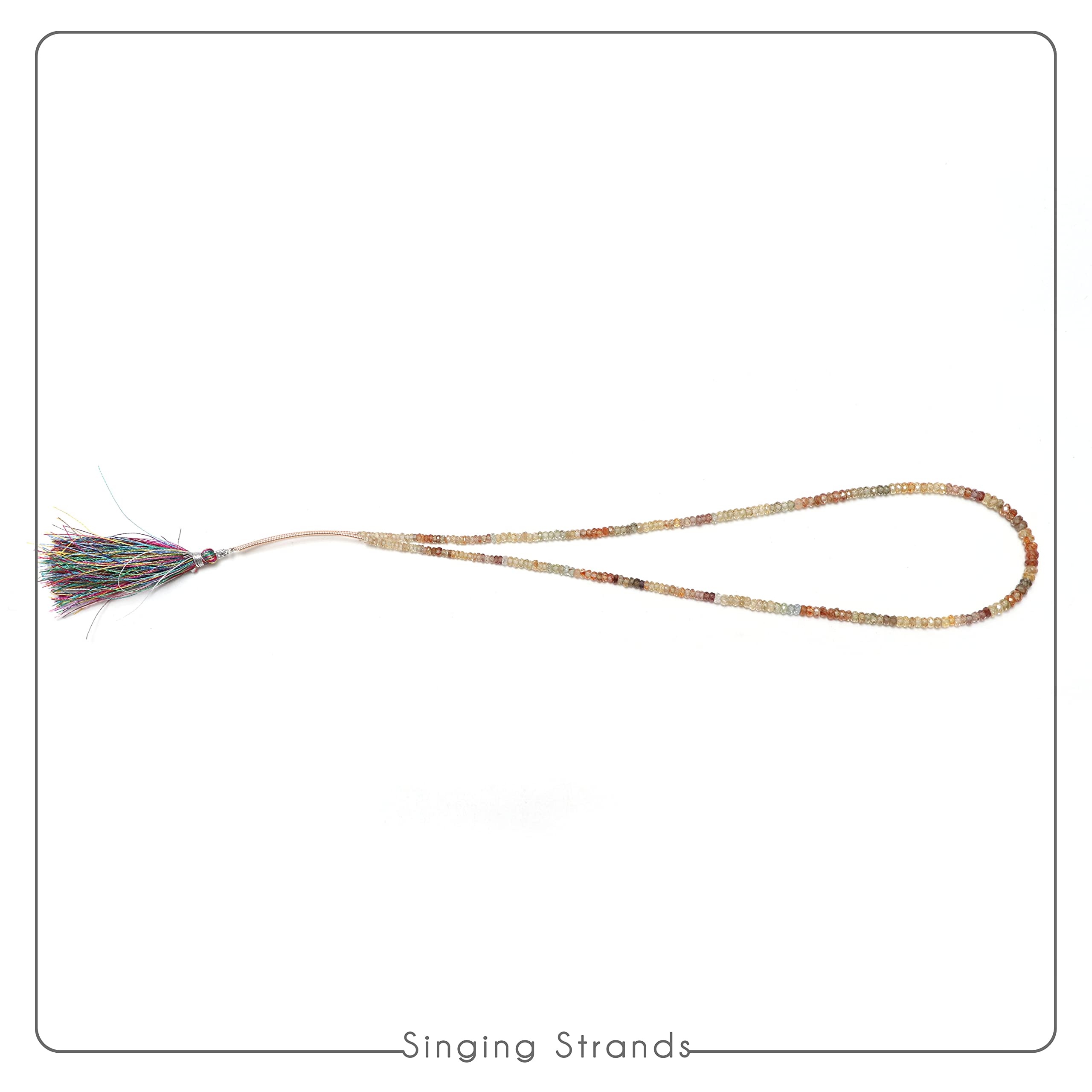 Natural AAA Quality Golden Zircon Faceted Rondelle Beads - 18 Inch Strand (3mm-4.5mm, 13.80g) from Tanzania for DIY Jewelry Making - Perfect for Necklaces, Bracelets & Earrings Crafting