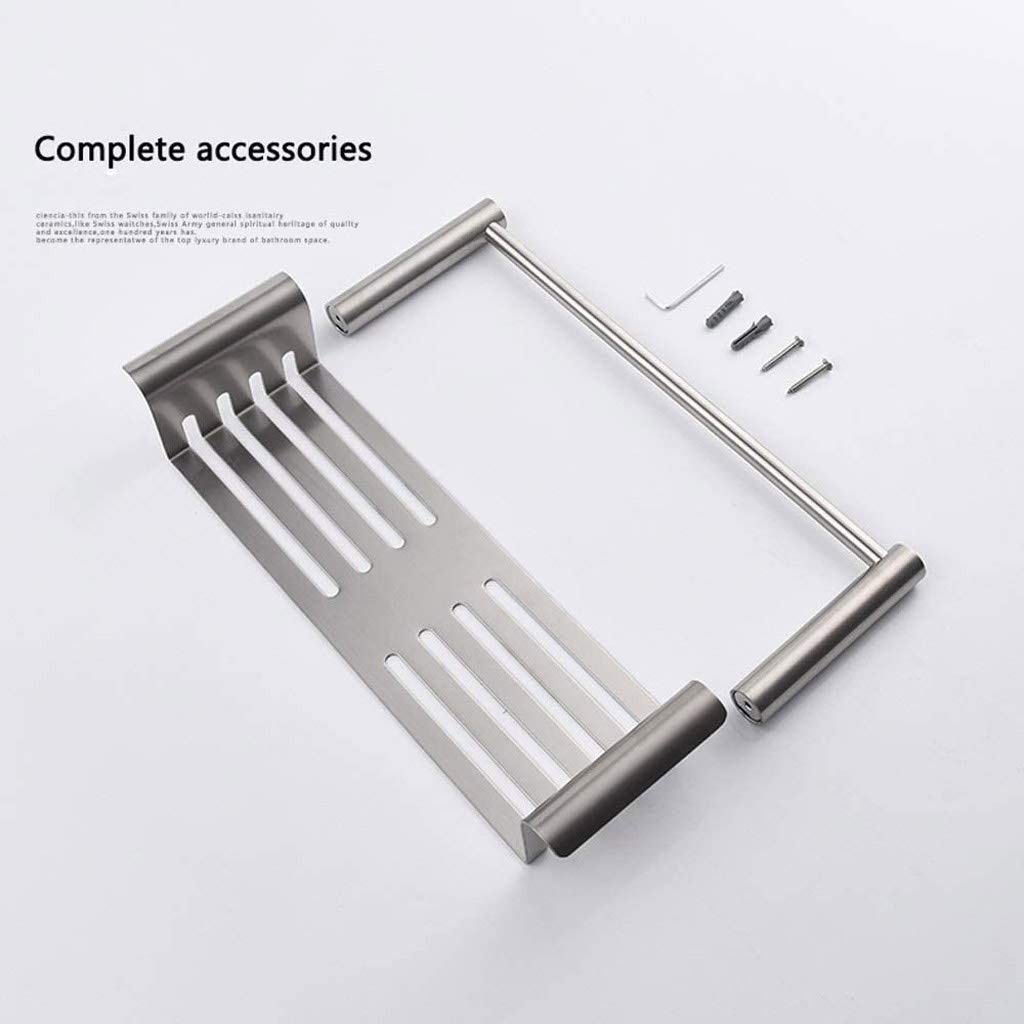 Stainless Steel Bathroom Organizer Wall Mounted - Removable & Washable Shower Shelf for Toiletries Storage | Perfect for Kitchen, Bathroom & Shower Organization