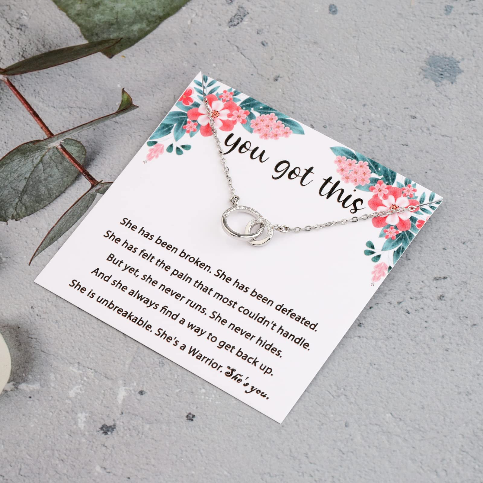 You Got This Necklace - Inspirational Gift for Cancer Survivors, Warriors, Fighters & Infertility Recovery - Motivational Jewelry for Strength & Hope (Perfect for Chemo Support, Survivor Celebrations & Daily Encouragement)