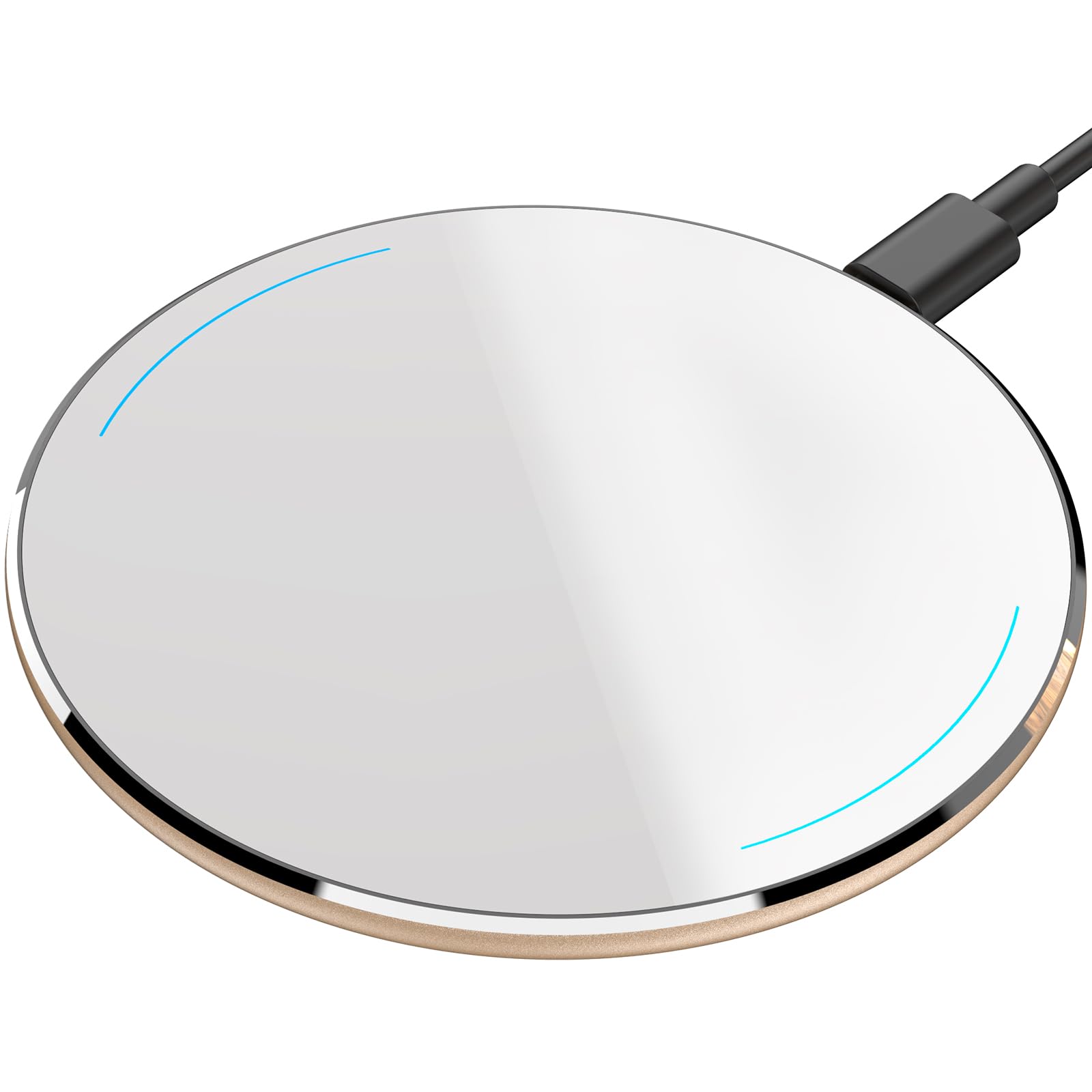 TOZO 2025 Upgraded 15W Max Fast Wireless Charging Pad - Qi-Certified Charger for iPhone 16/16 Plus/16 Pro Max/15/14/13/SE/12, Samsung Galaxy S24/S23/S22 Series - Perfect for Home, Office & Travel (Yellow, No AC Adapter)