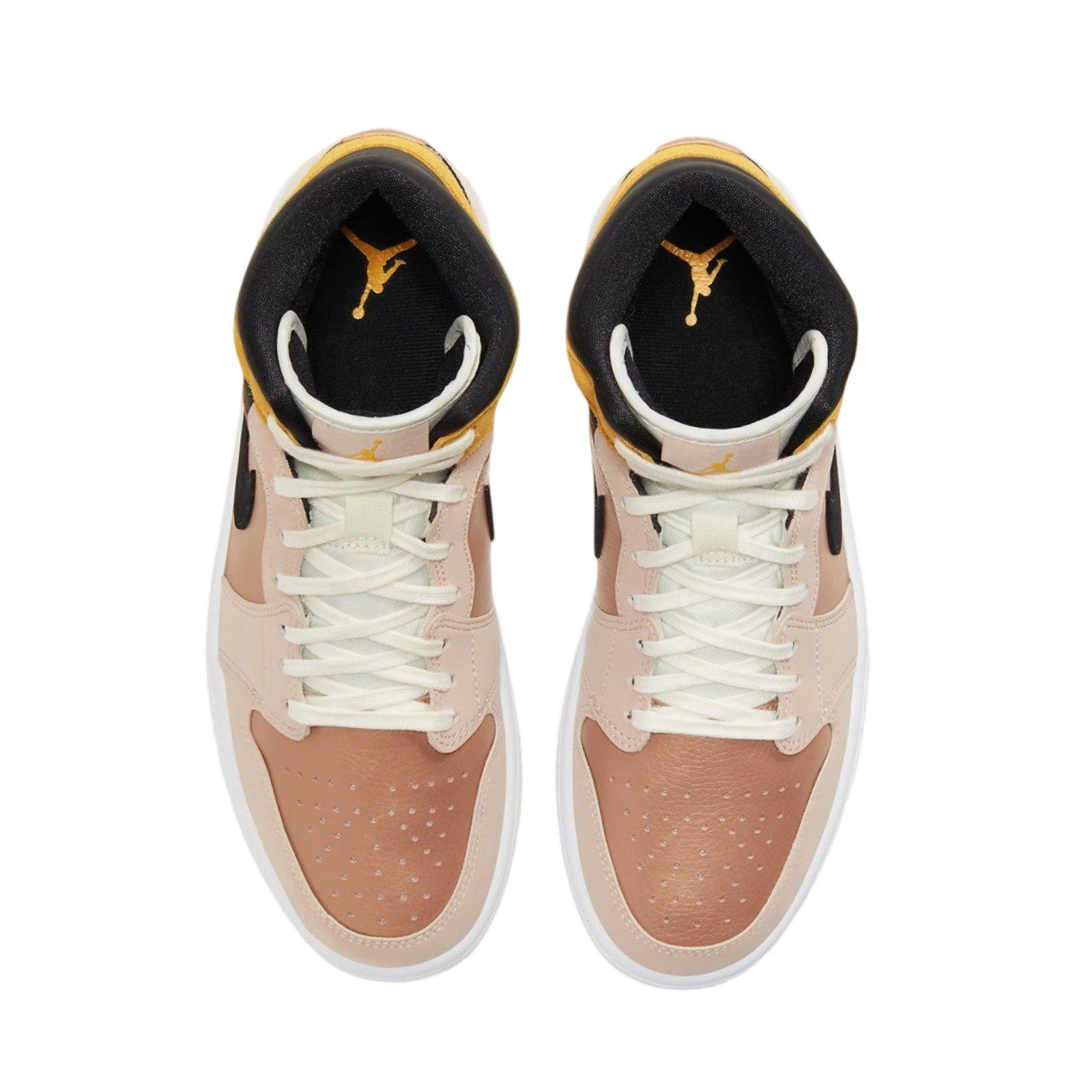 Air Jordan 1 Mid SE Particle Beige Black Sneakers - Men's Basketball Shoes for Casual Wear & Street Style Fashion