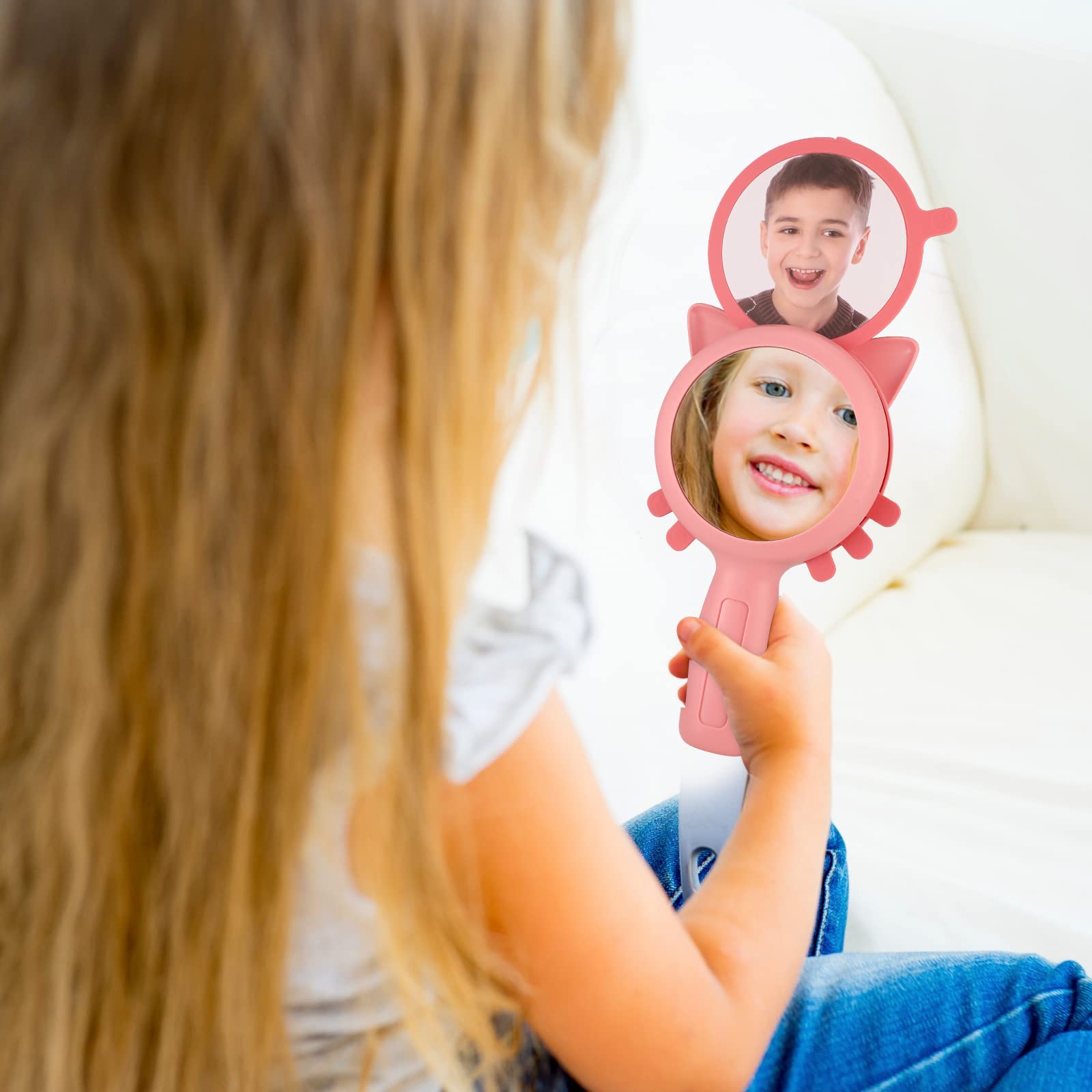 Yaomiao 4 Pack Unbreakable Kids Mirror - Shatterproof Handheld Emotional Learning Tool for Toddlers, Autism Sensory Toys & Anger Management - Perfect for Calm Down Corner, Classroom, Therapy & Social Emotional Development Activities