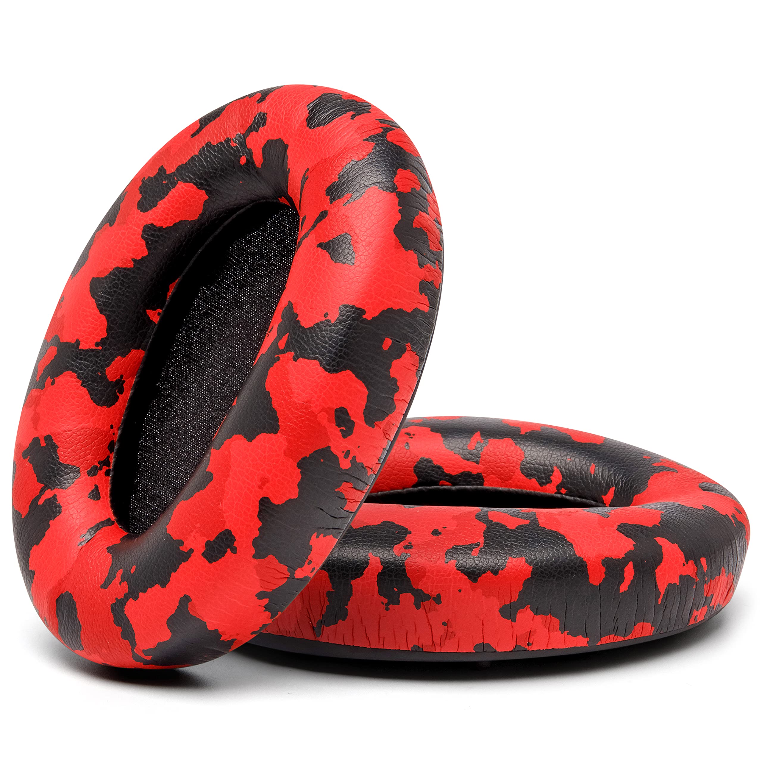 WC Wicked Cushions Extra Thick Replacement Earpads for Sony WH-1000XM3 Headphones - Red Camo Design | Noise Isolation & Comfort Upgrade for Travel, Work & Gaming