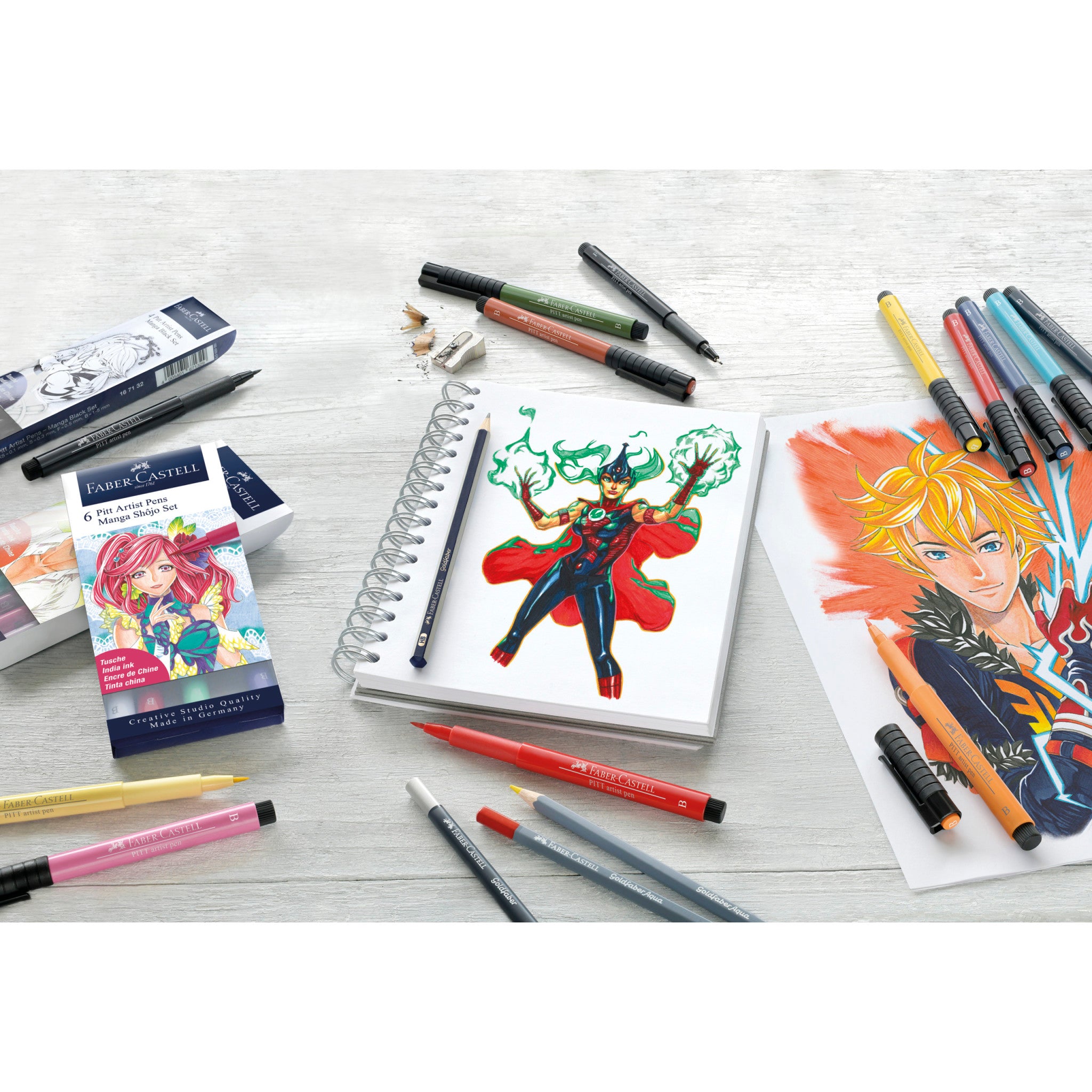 Pitt Artist Pen Comic Black Set of 4 - Professional Inking Pens for Drawing, Sketching & Calligraphy - Perfect for Artists, Illustrators & Comic Creators