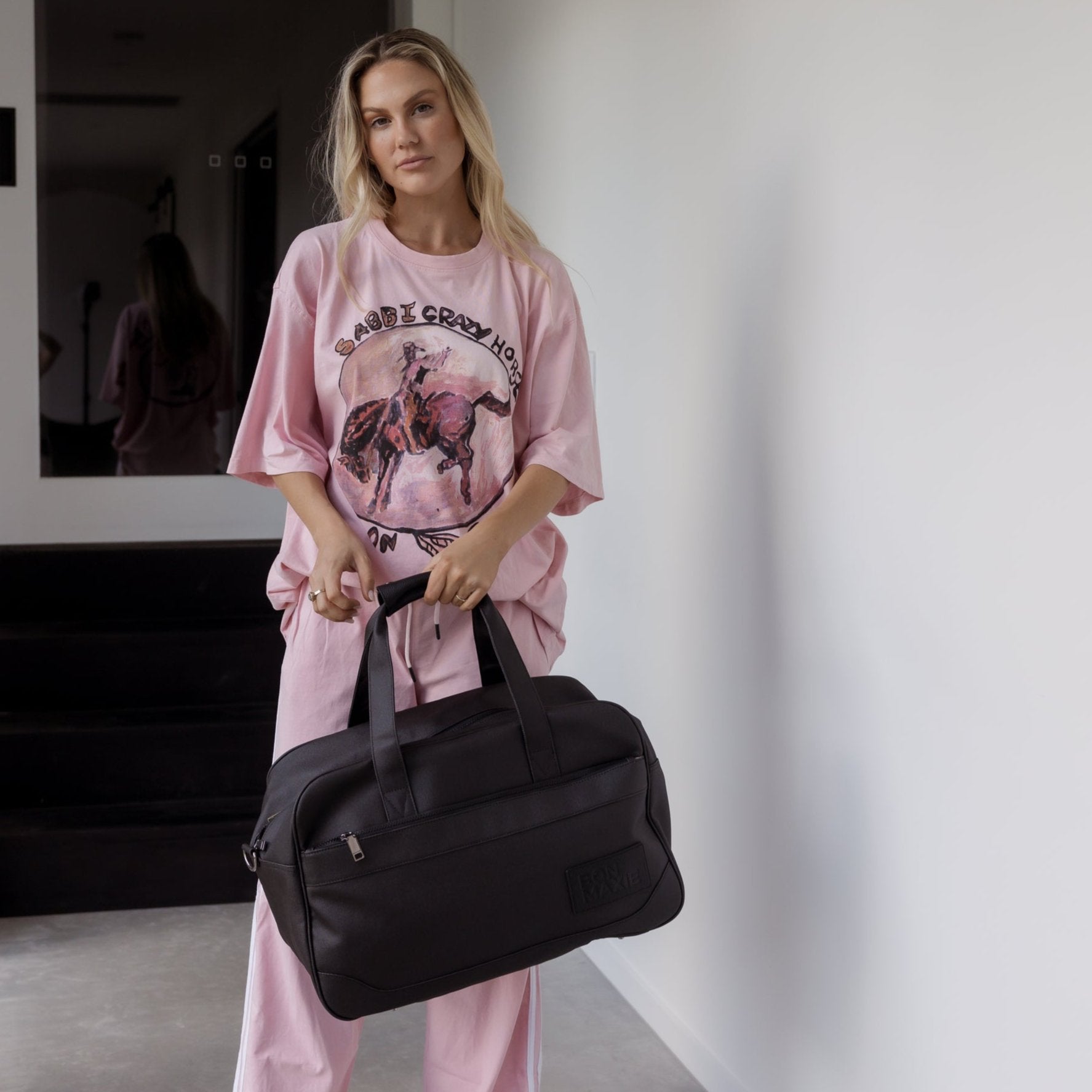 Bon Voyage Weekender Bag - Stylish & Durable Black Carry-On for Travel, Gym, or Weekend Getaways | Perfect for Business Trips & Vacations