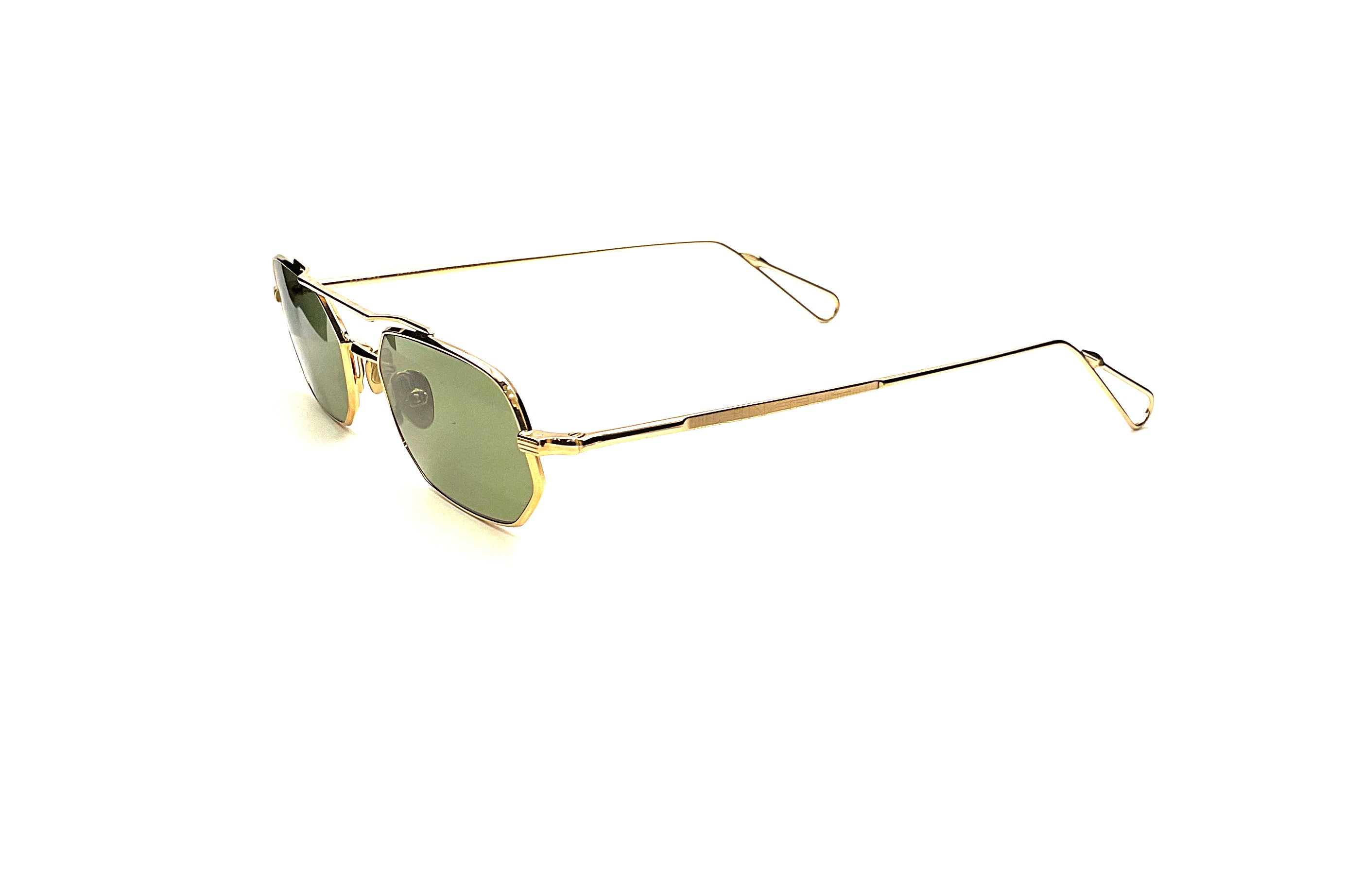 Ahlem Pont Lincoln Sunglasses - Champagne & Khaki Light Frame - Luxury UV Protection Shades for Women & Men - Perfect for Beach, Driving & Outdoor Activities