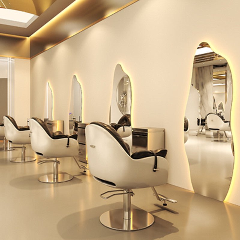 Single-Sided Cloud-Shaped LED Wall Mirror for Salon & Home Use - Perfect for Hair Styling, Makeup Vanity, and Spa Decor