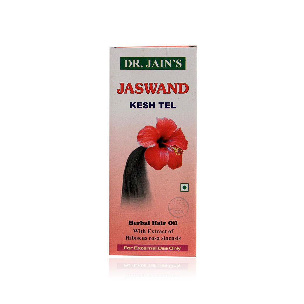 Dr. Jain's Jaswand Kesh Tel Hair Oil (100ml) - Ayurvedic Herbal Hair Growth Treatment for Dry Scalp & Damaged Hair - Perfect for Daily Nourishment & Scalp Massage